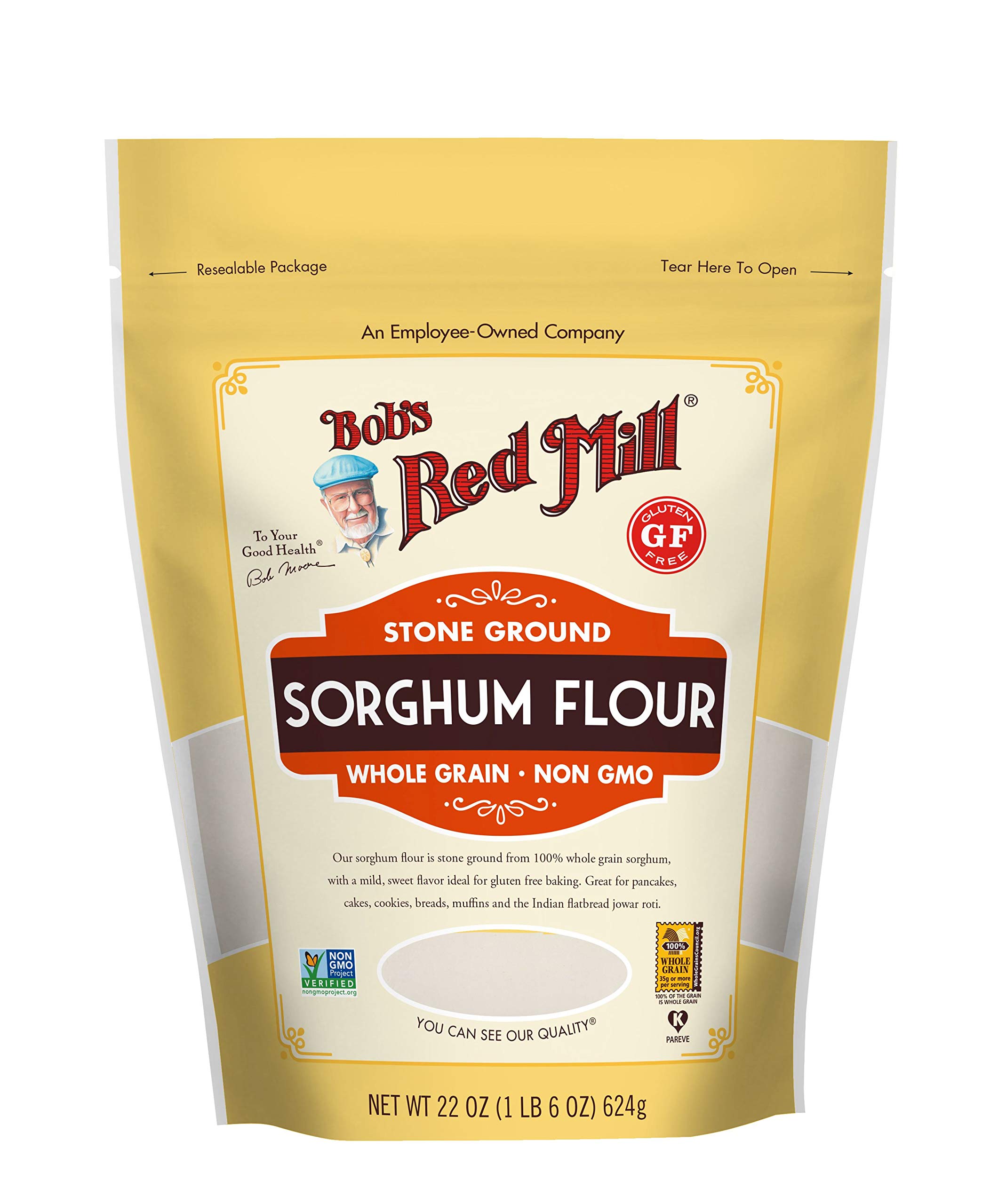 Bob's Red Mill Sorghum Flour, 22oz (Pack of 1) - Whole Grain, Vegan, Kosher