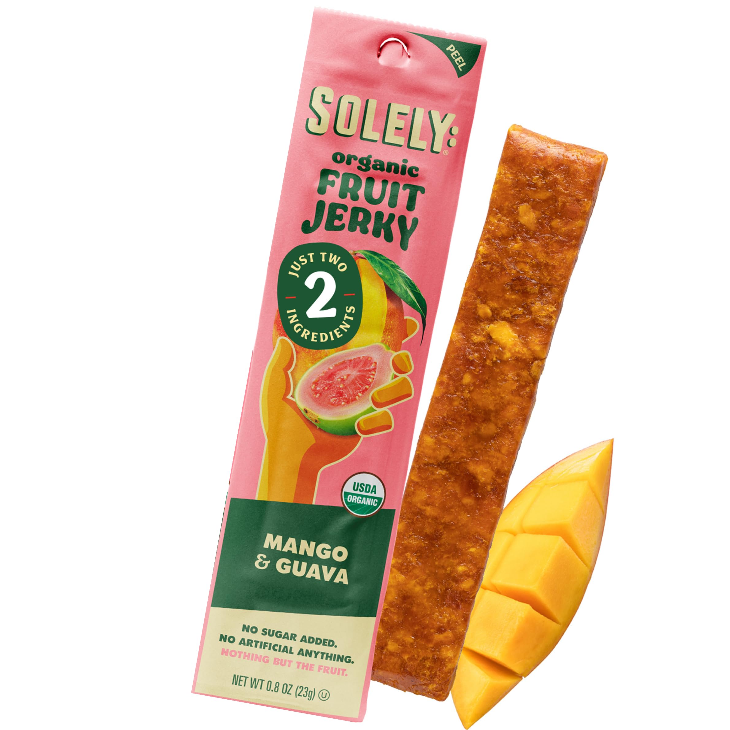 Solely, Jerky Fruit Mango Guava Organic, 0.8 Ounce