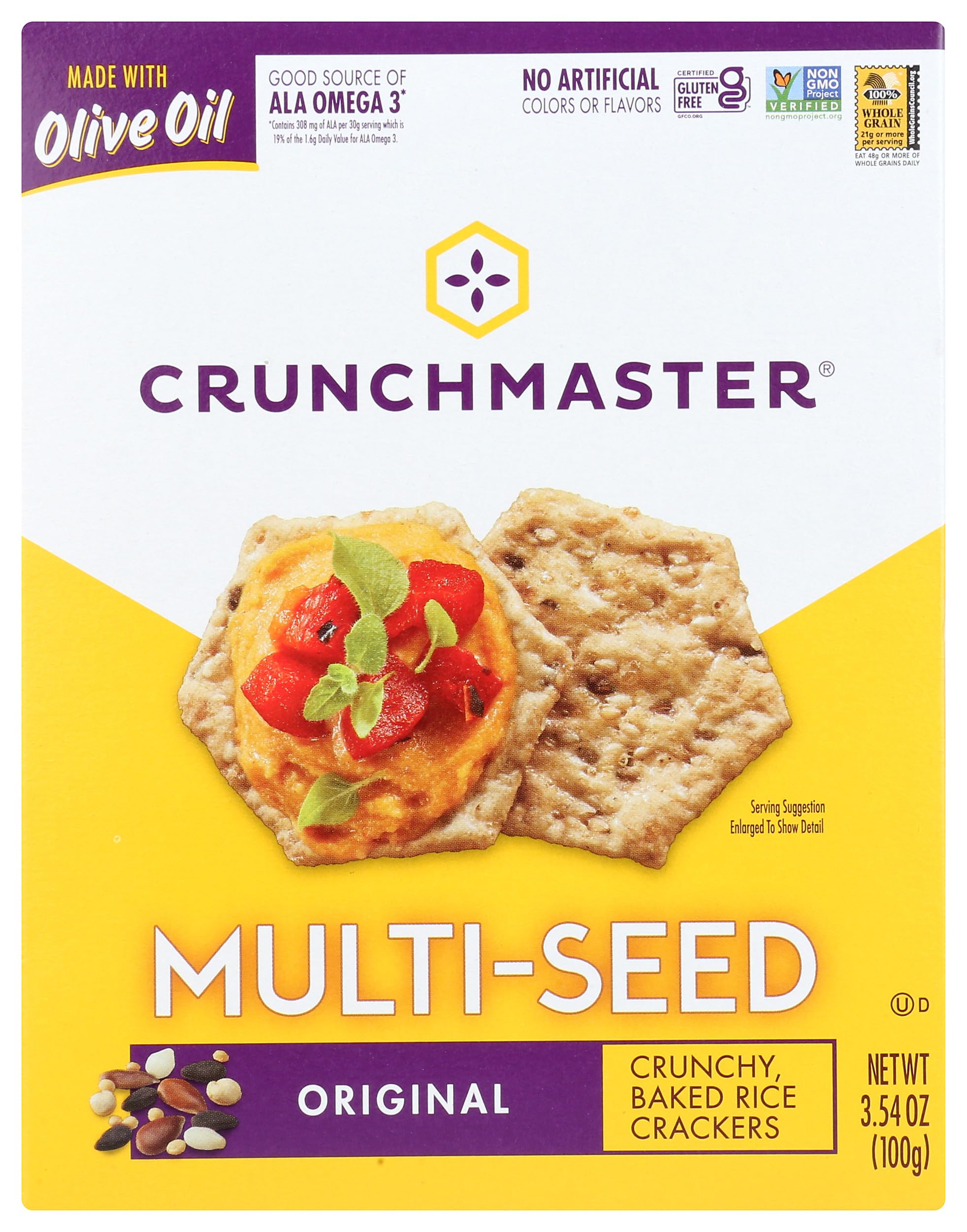 Crackers Multiseed Original, 3.54 Ounce