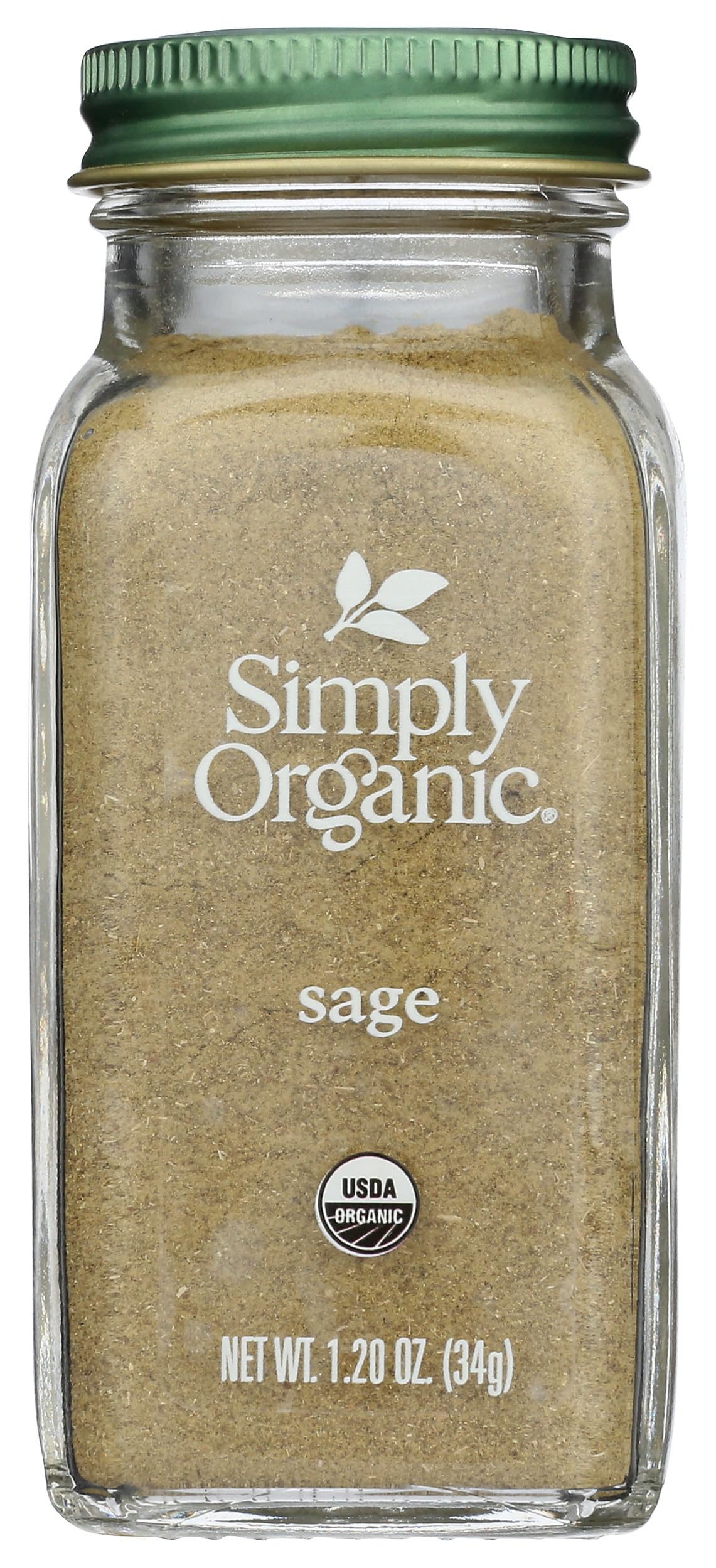 Simply Organic Sage Ground Organic, 1.2 Ounce