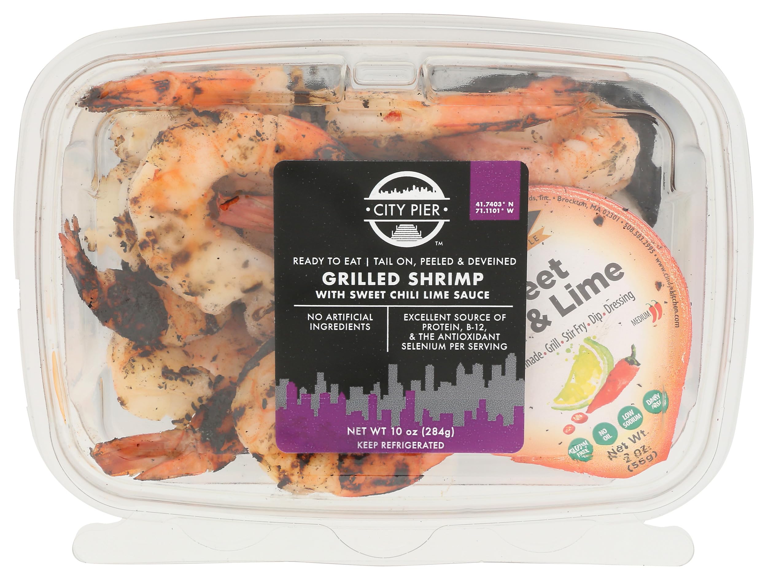 Raw Seafood Inc, Frozen, Shrimp Grilled Sweet Chili And Lime, 10 Ounce