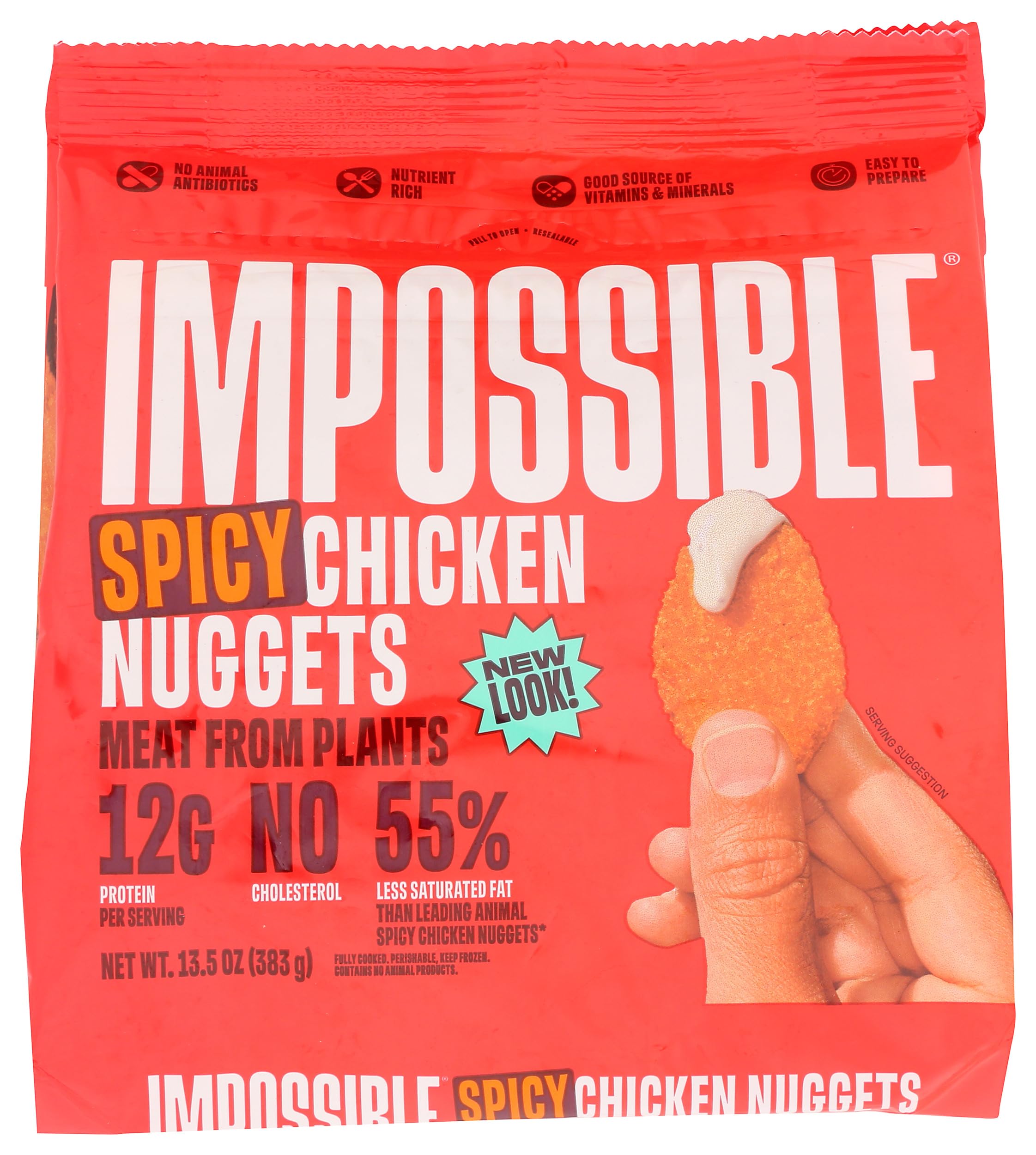 Impossible, Frozen Chicken Nuggets Spicy Plant Based, 13.5 Ounce