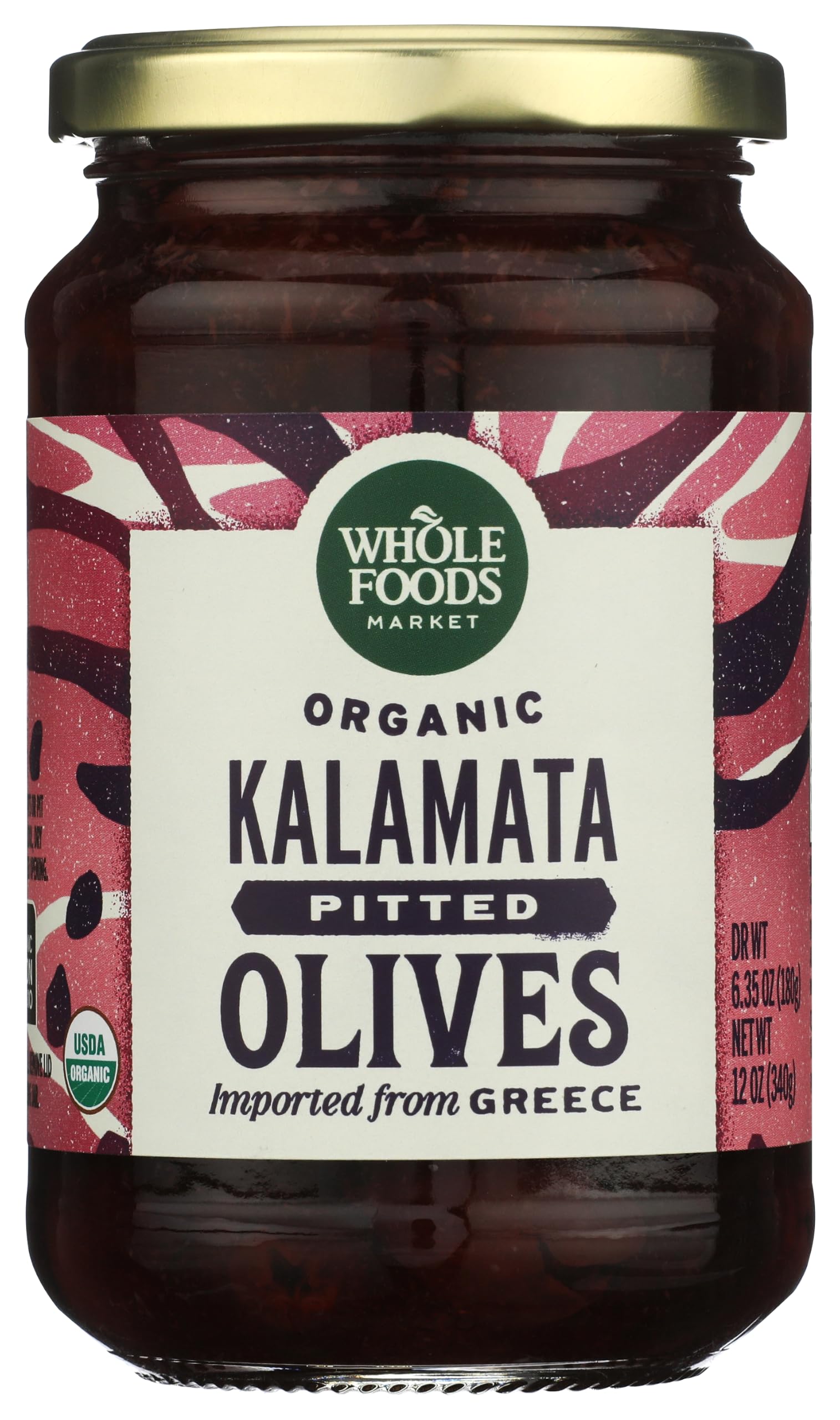 Whole Foods Market Organic Pitted Kalamata Olives, 12 OZ