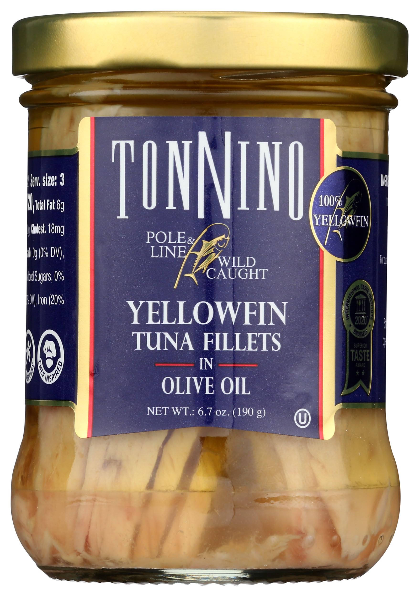 Tonnino Yellowfin Tuna Fillets in Olive Oil, 6.7 OZ