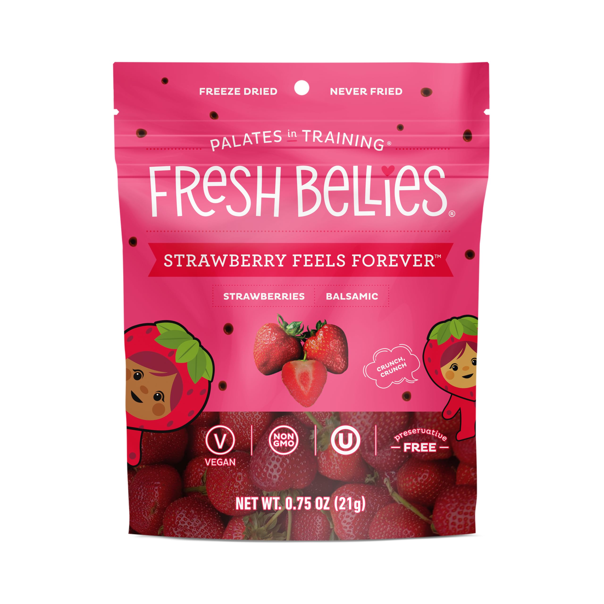 Snack Strawberries Basalmic Freeze Dried, 0.75 Ounce
