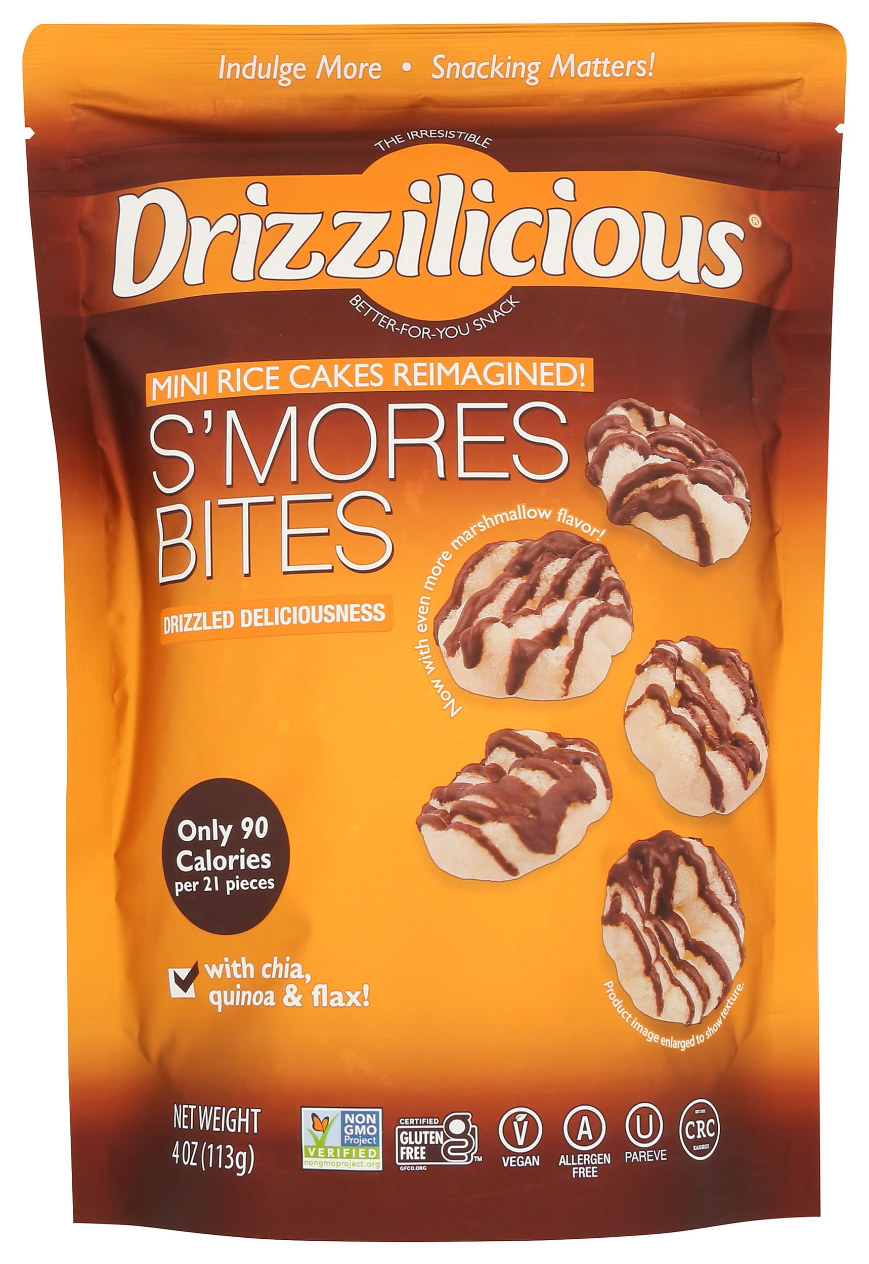 Drizzilicious S'more's Bites Mini Rice Cakes, 4 OZ