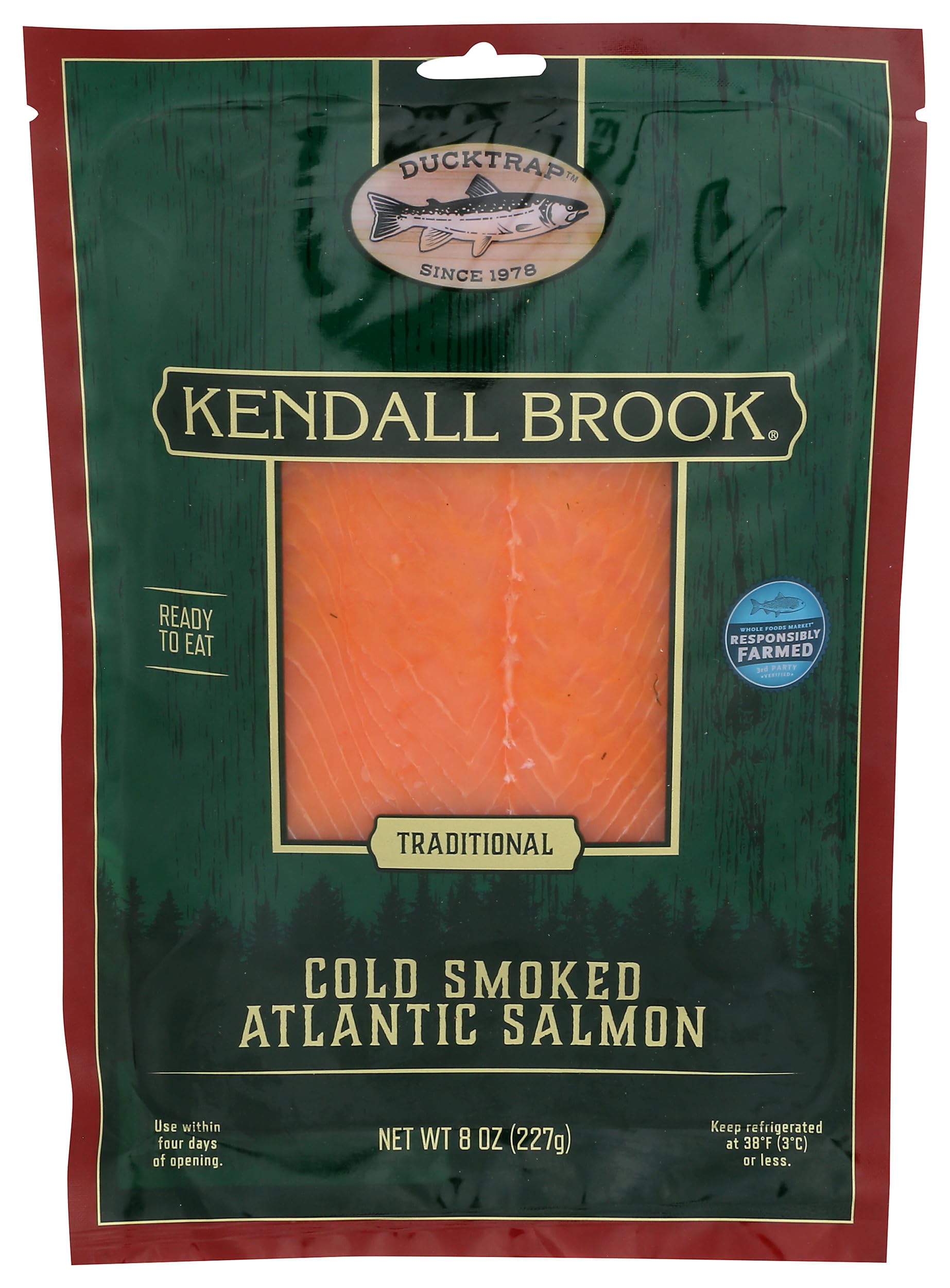 Kendall Brook Cold Smoked Salmon, 8 Ounce