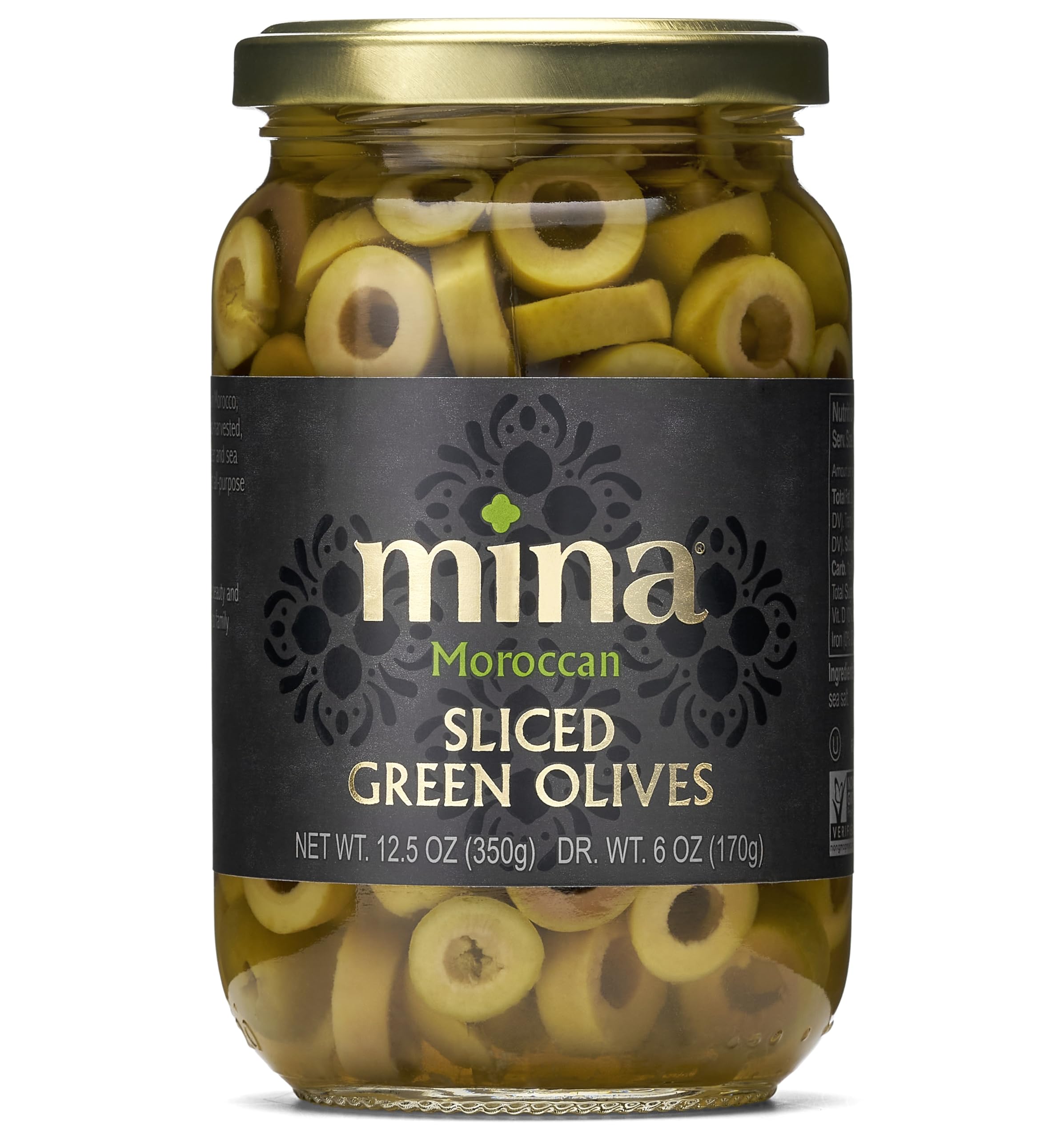 Mina Sliced Green Olives - Green Olives for Garnishing and Savory Purposes