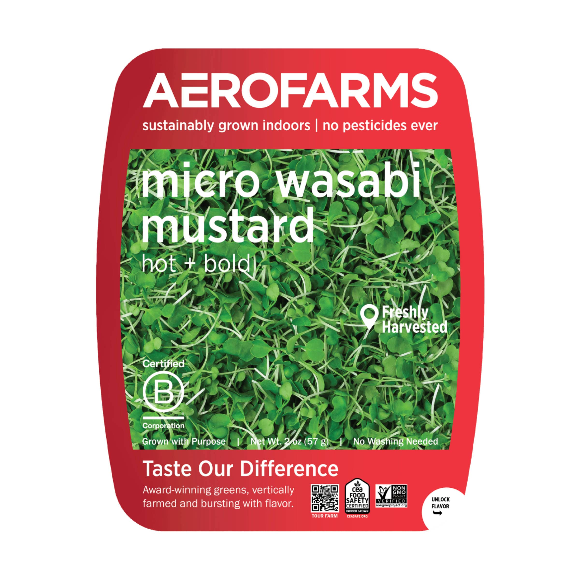 Aerofarms, Microgreens Wasabi Mustard, 2 Ounce