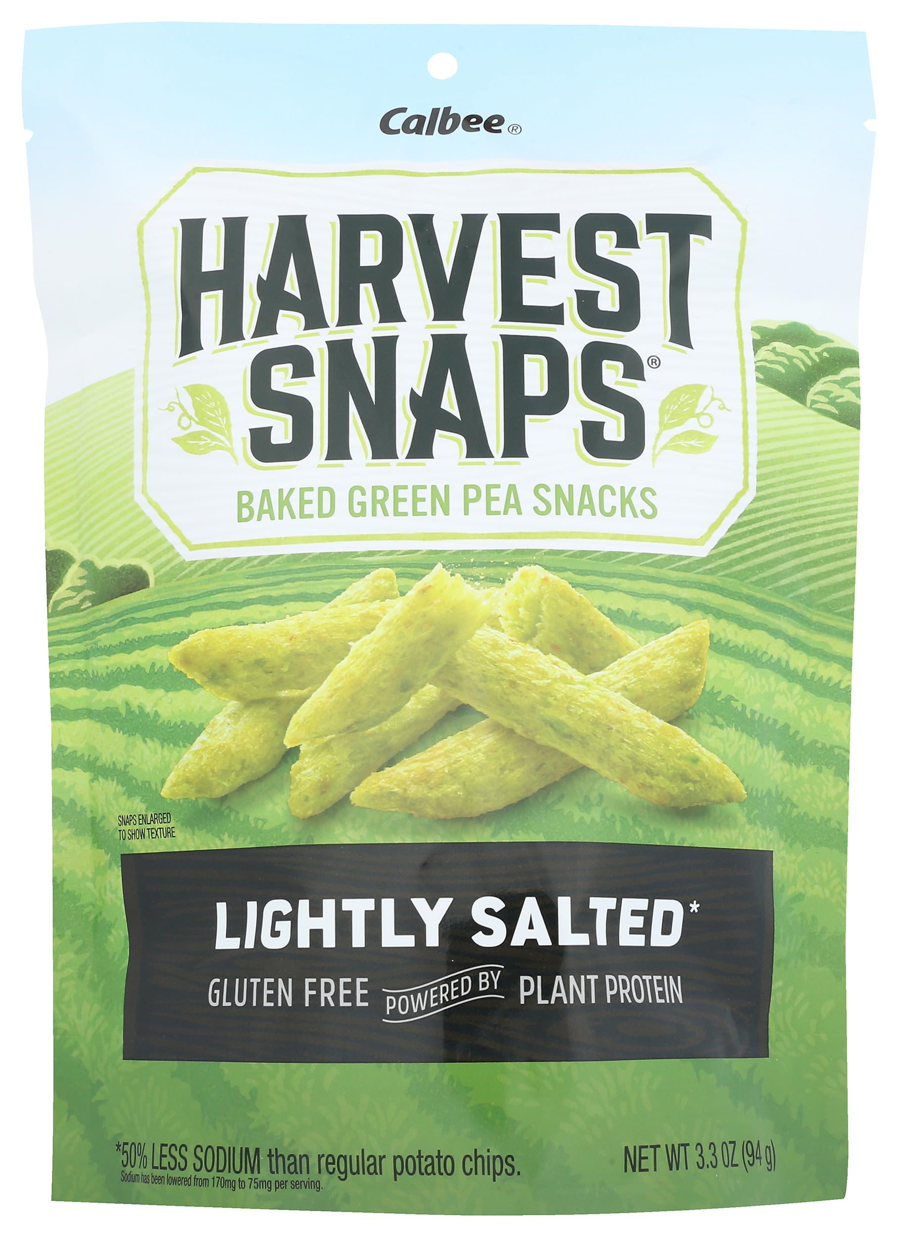 Harvest Snaps Green Pea Snack Crisps Lightly Salted, 3.3 Ounce