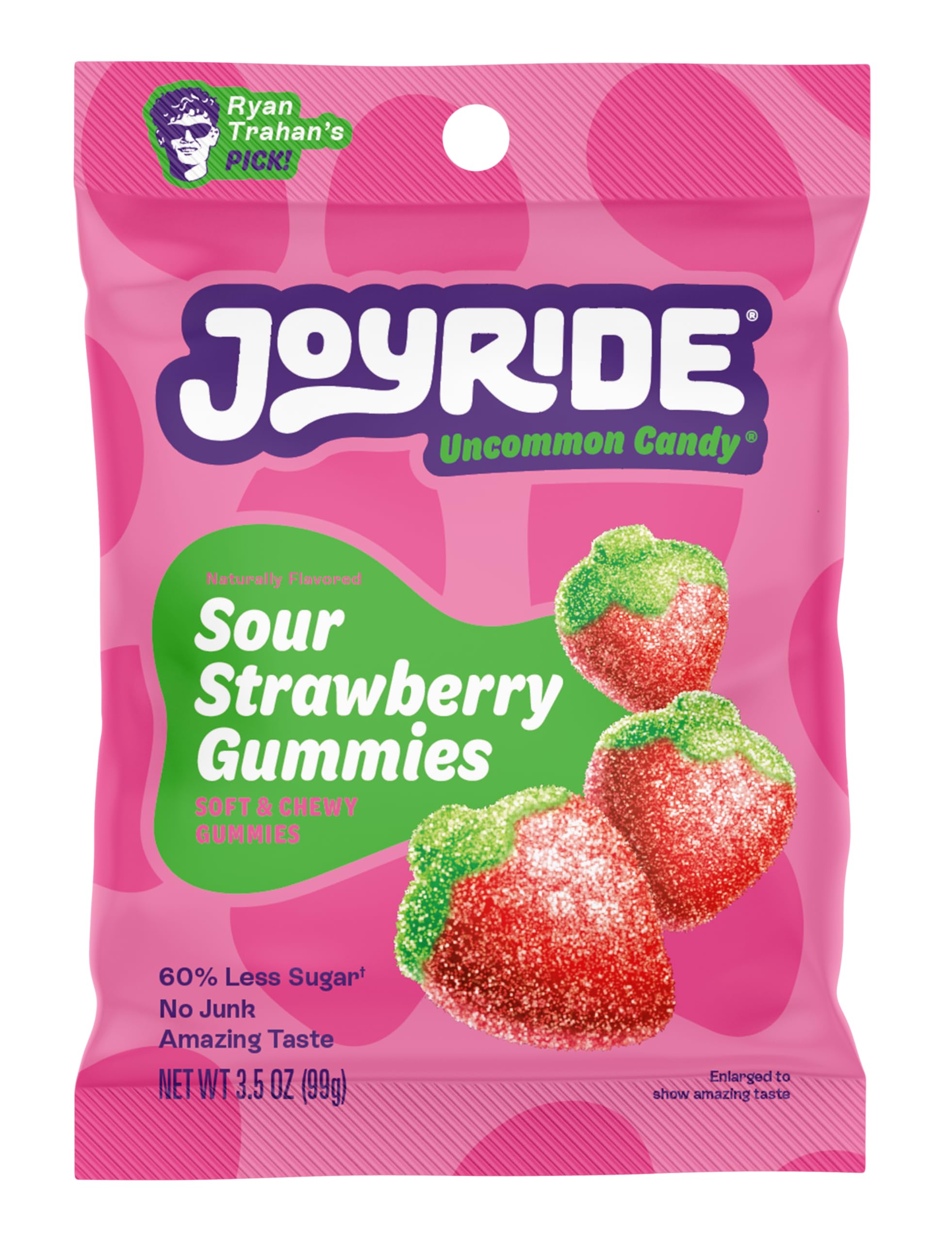Joyride, Gummies Sour Strawberry, 3.5 Ounce