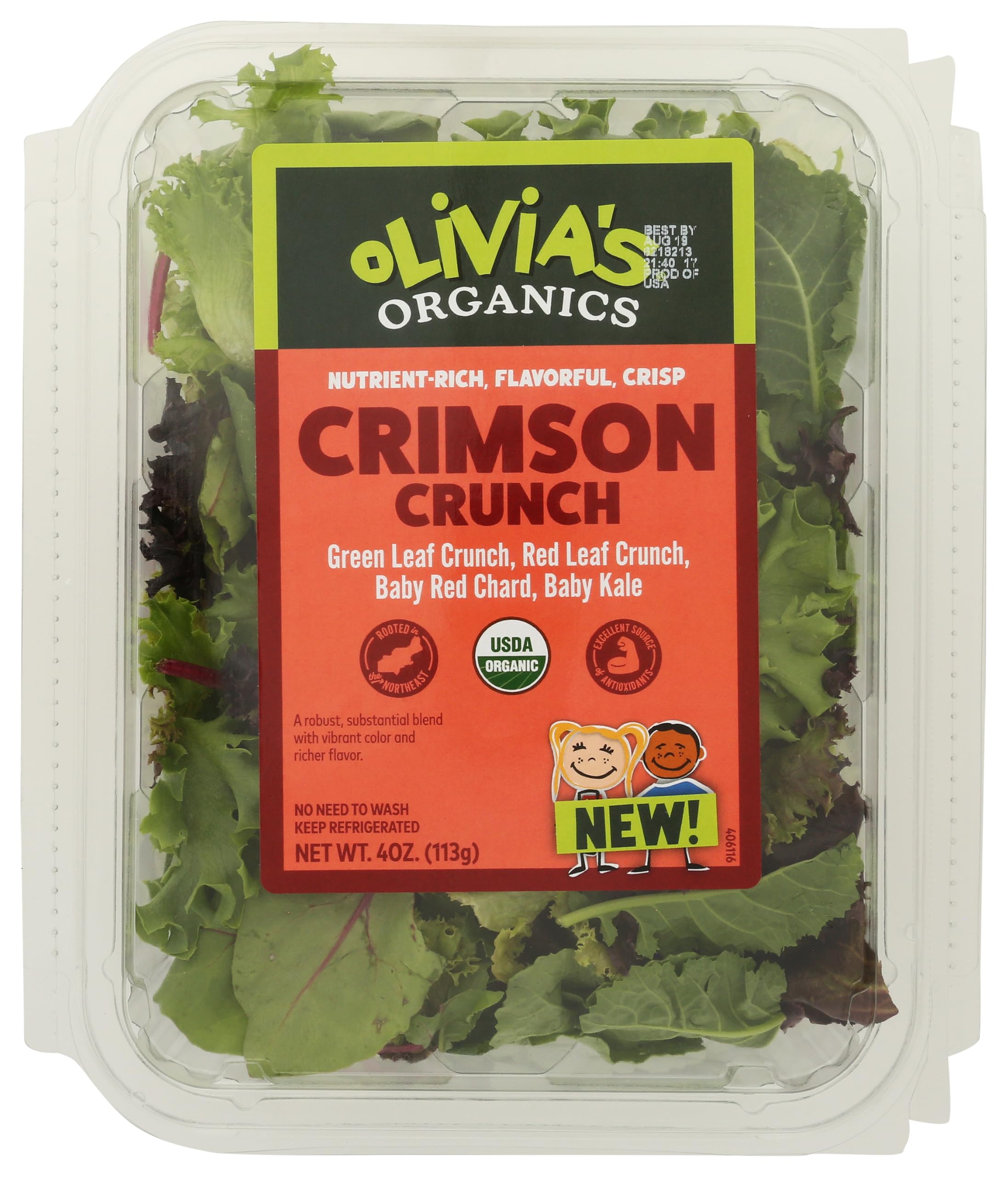 Olivias Organics Organic Crimson Crunch Salad, 4 OZ