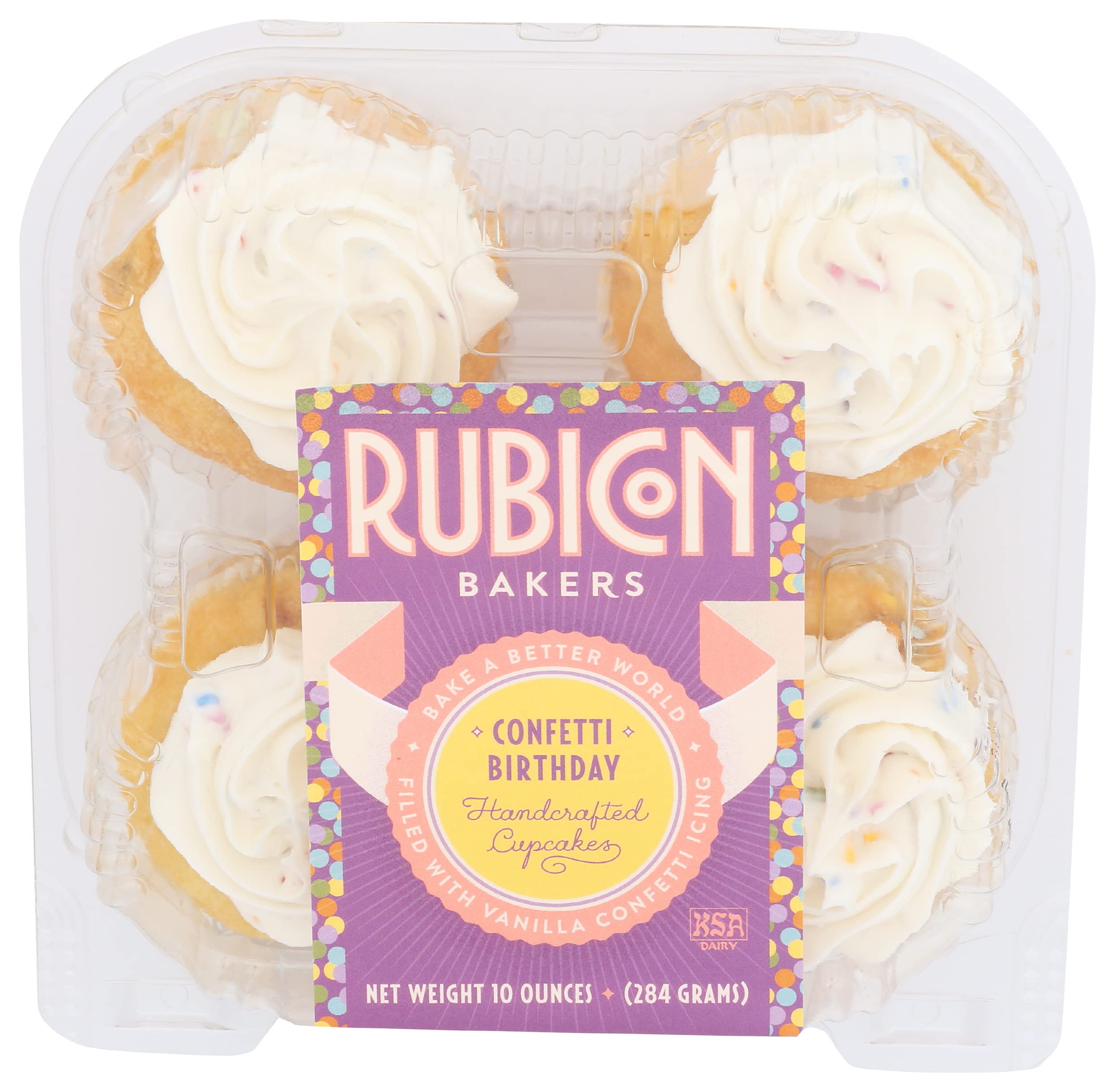 Cupcakes Confetti Birthday 4 Count, 10 Ounce