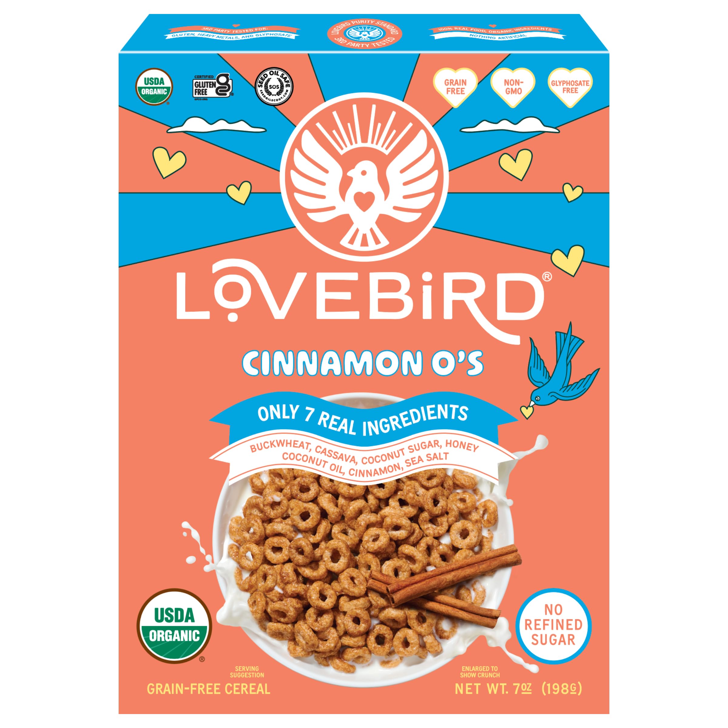 Cereal Cinnamon Grain Free Organic, 7 Ounce