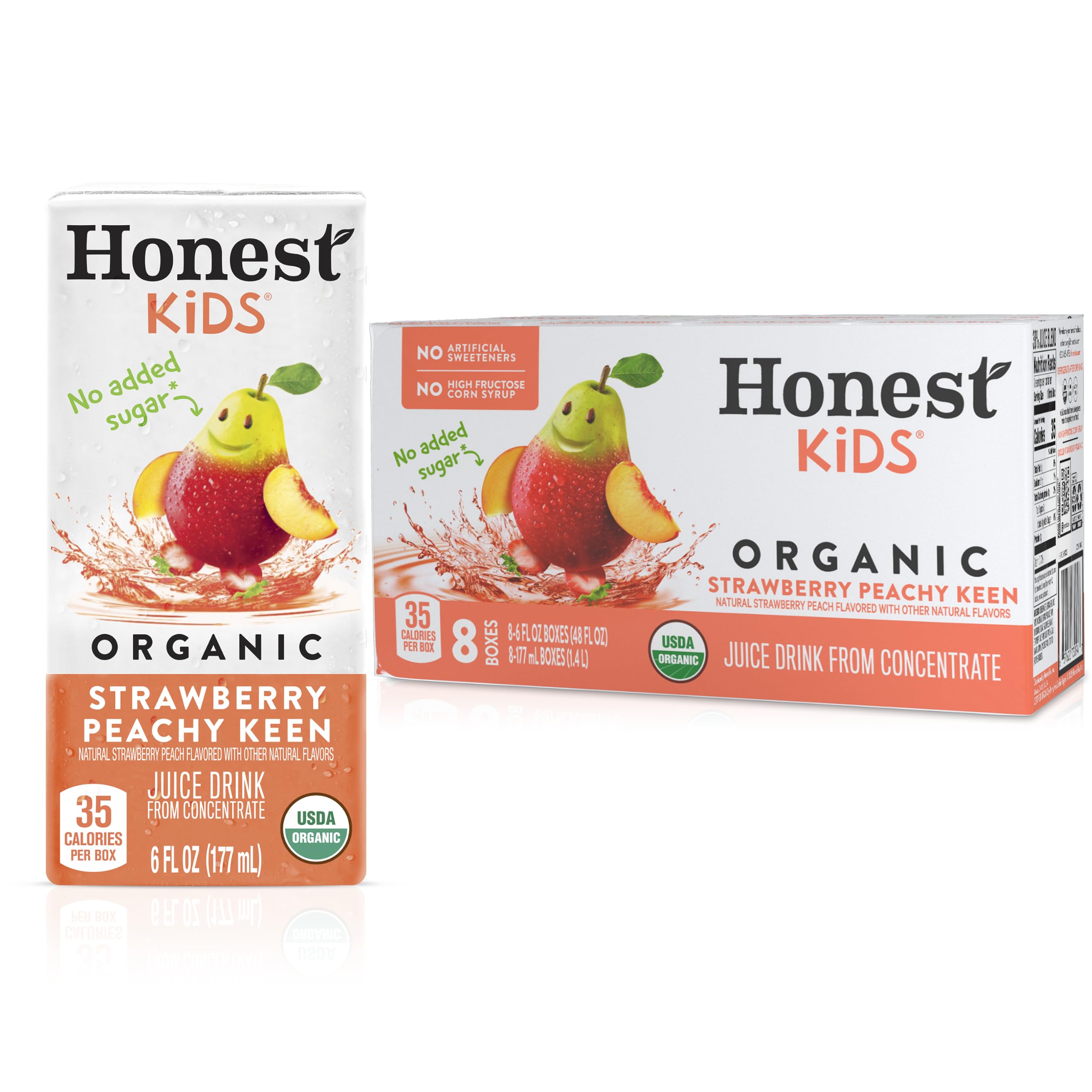 Honest Kids Strawberry Peachy Keen, 48 Fl Oz