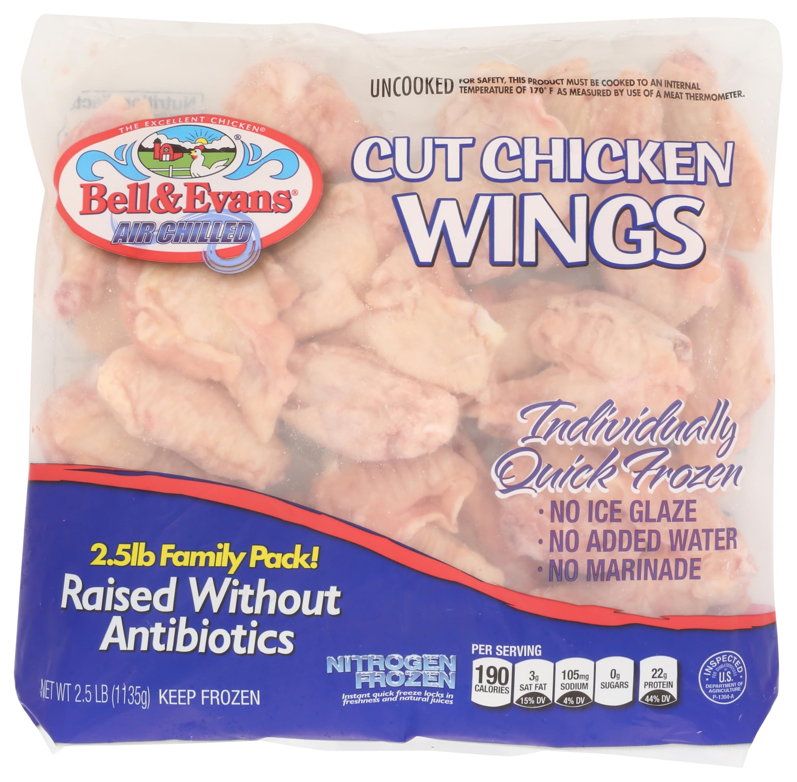 Bell & Evans Cut Chicken Wings, 40 Ounce
