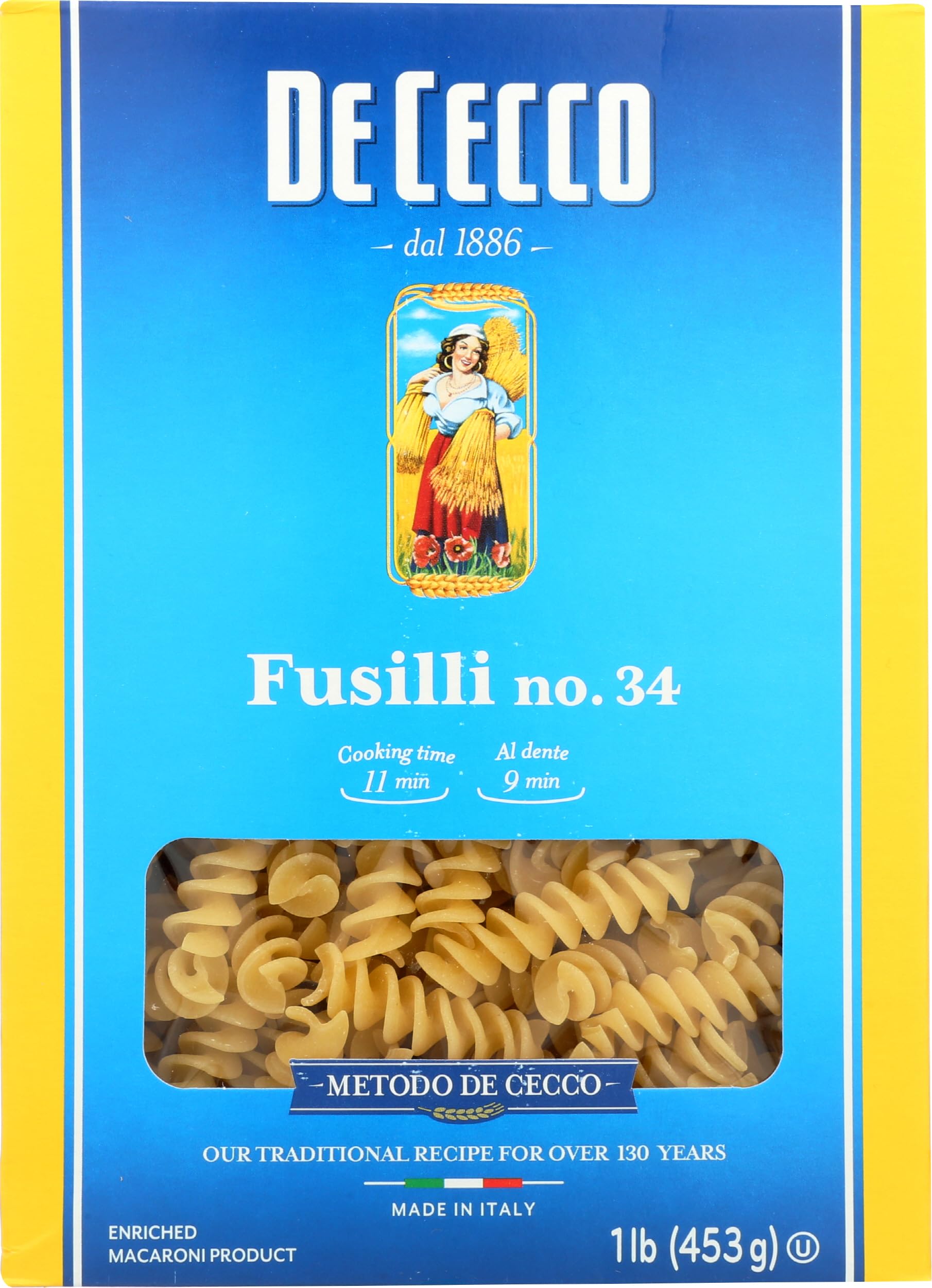 De Cecco Fusilli #34, 16 Ounce