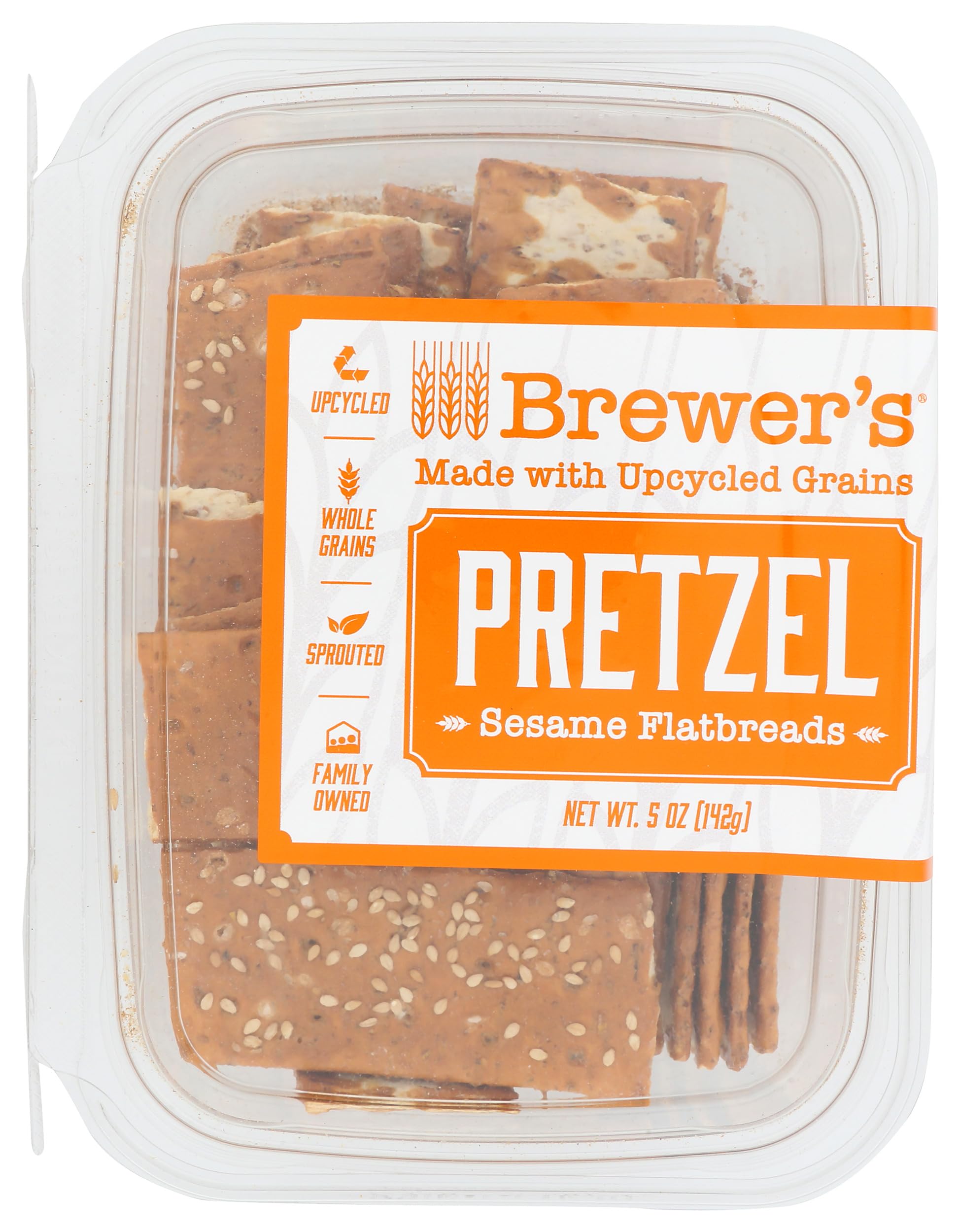 Brewer's, Crackers Flatbread Sesame Pretzel, 5 Ounce