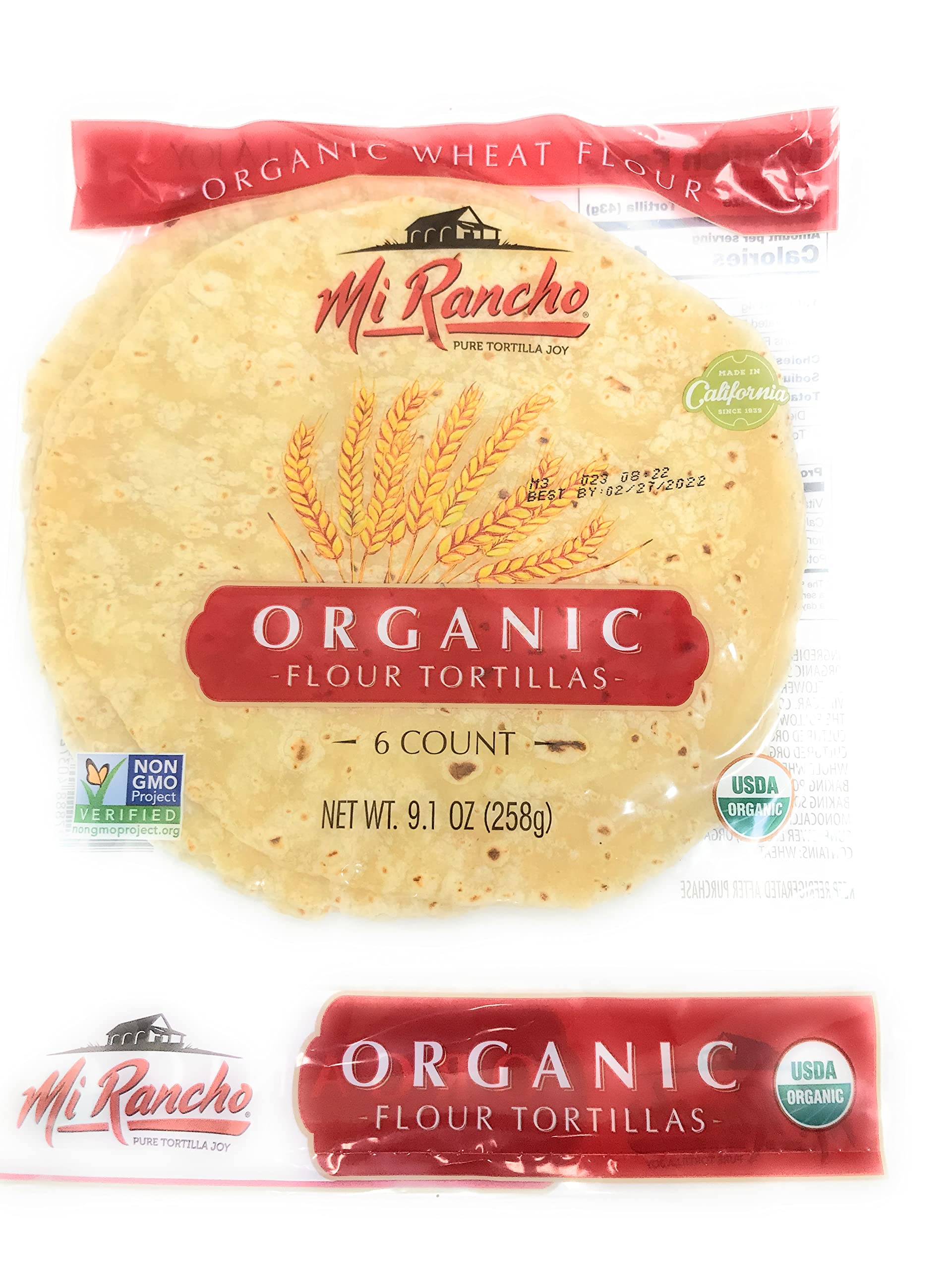 Tortillas Soft Taco Flour Organic, 9 Ounce