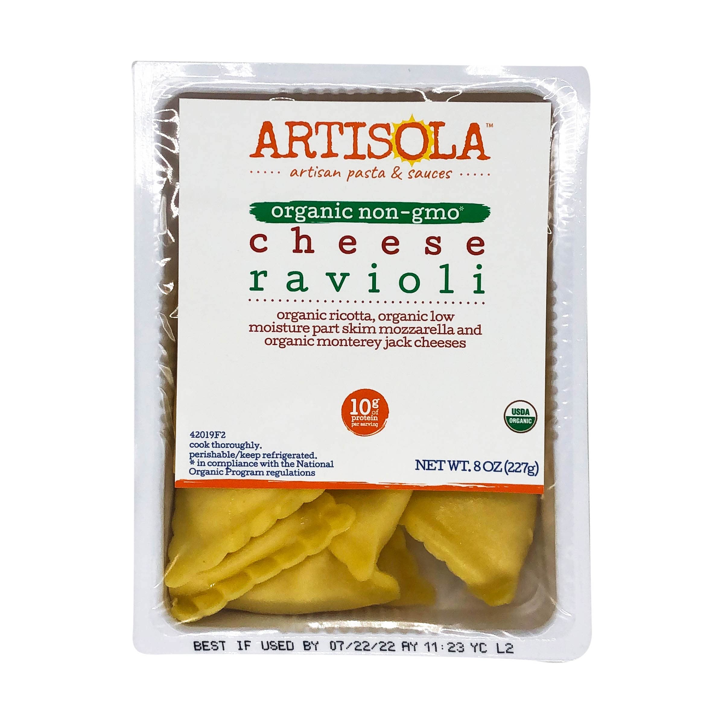 Artisola Raviola Cheese Organic, 8 Ounce
