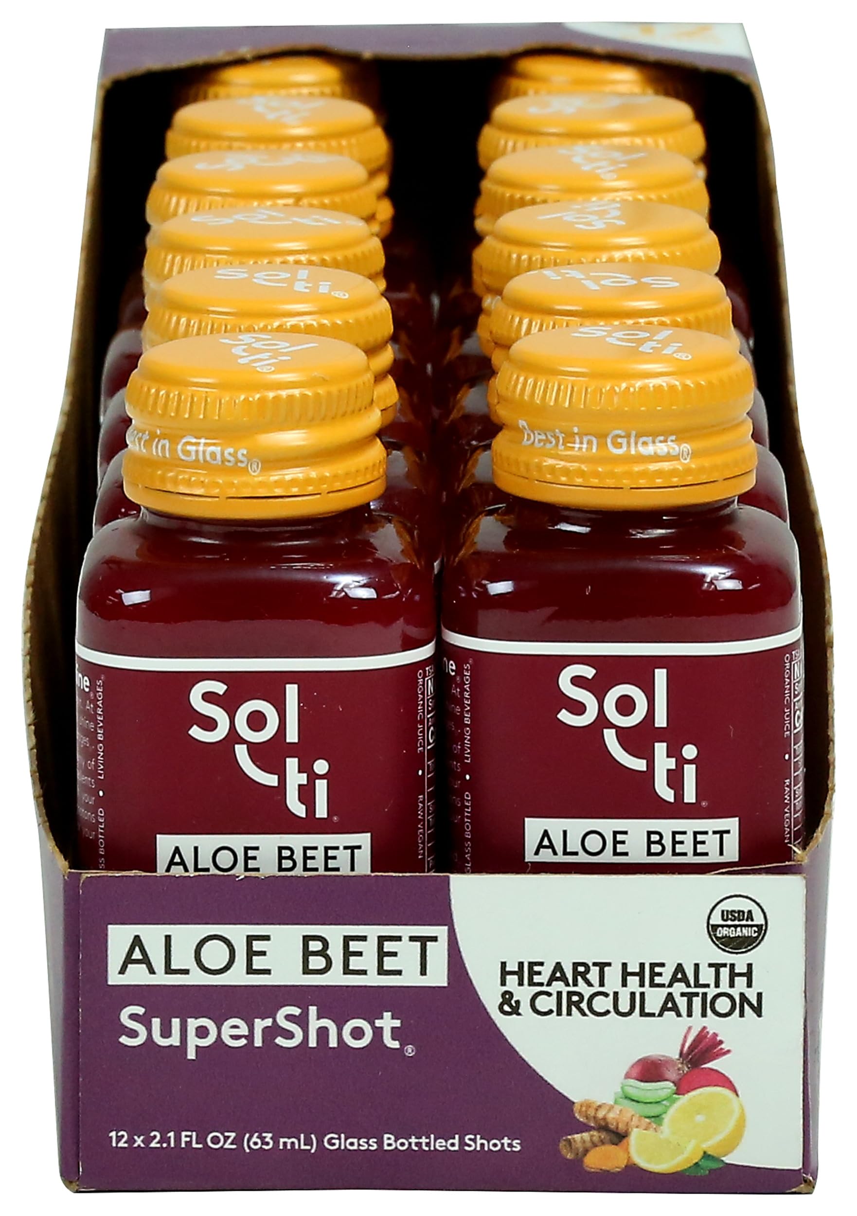 Sol Ti Aloe Beet Supershot 12Pk, 2.1 Fl Oz