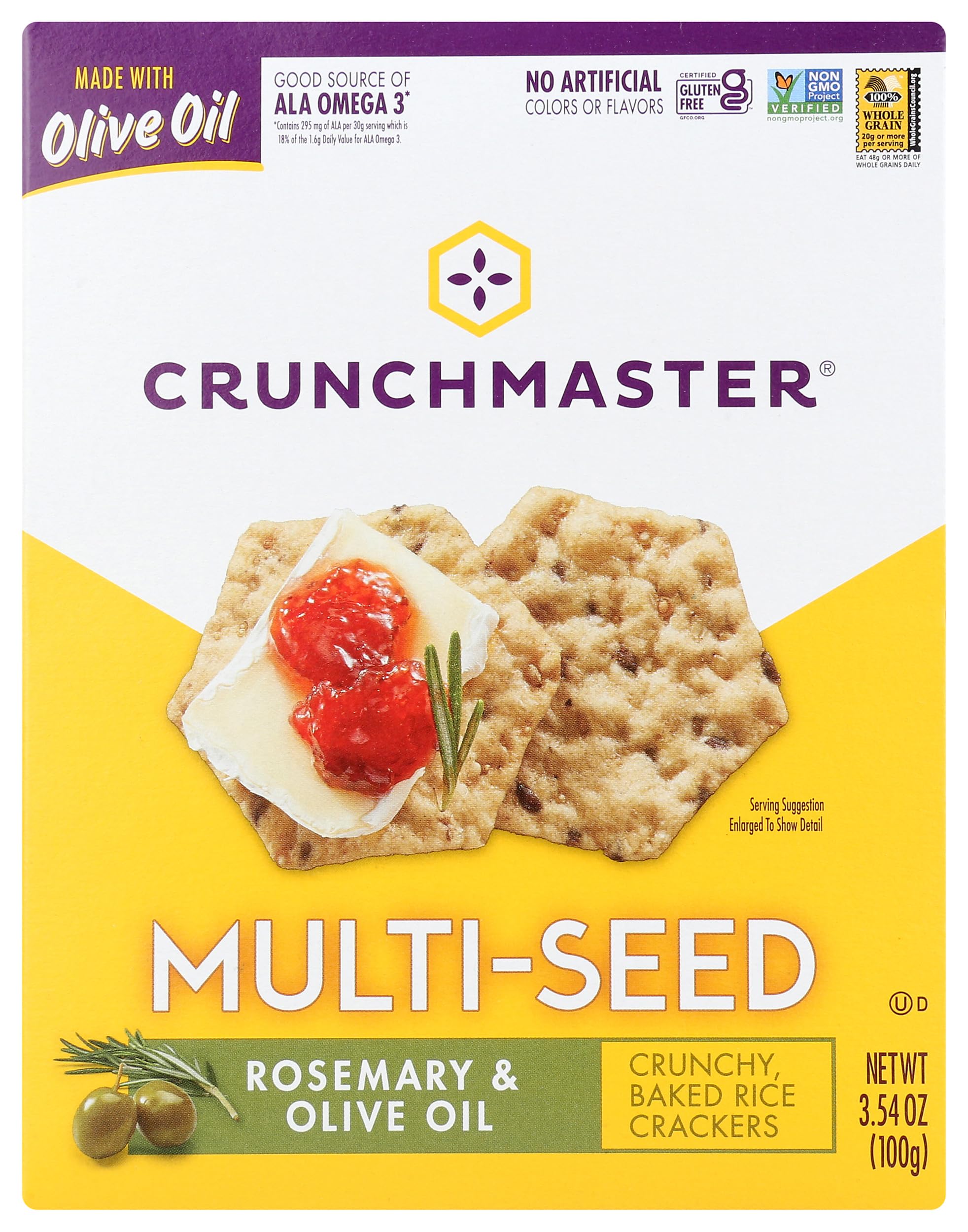 Crackers Multiseed Rosemary And Olive Oil, 3.54 Ounce