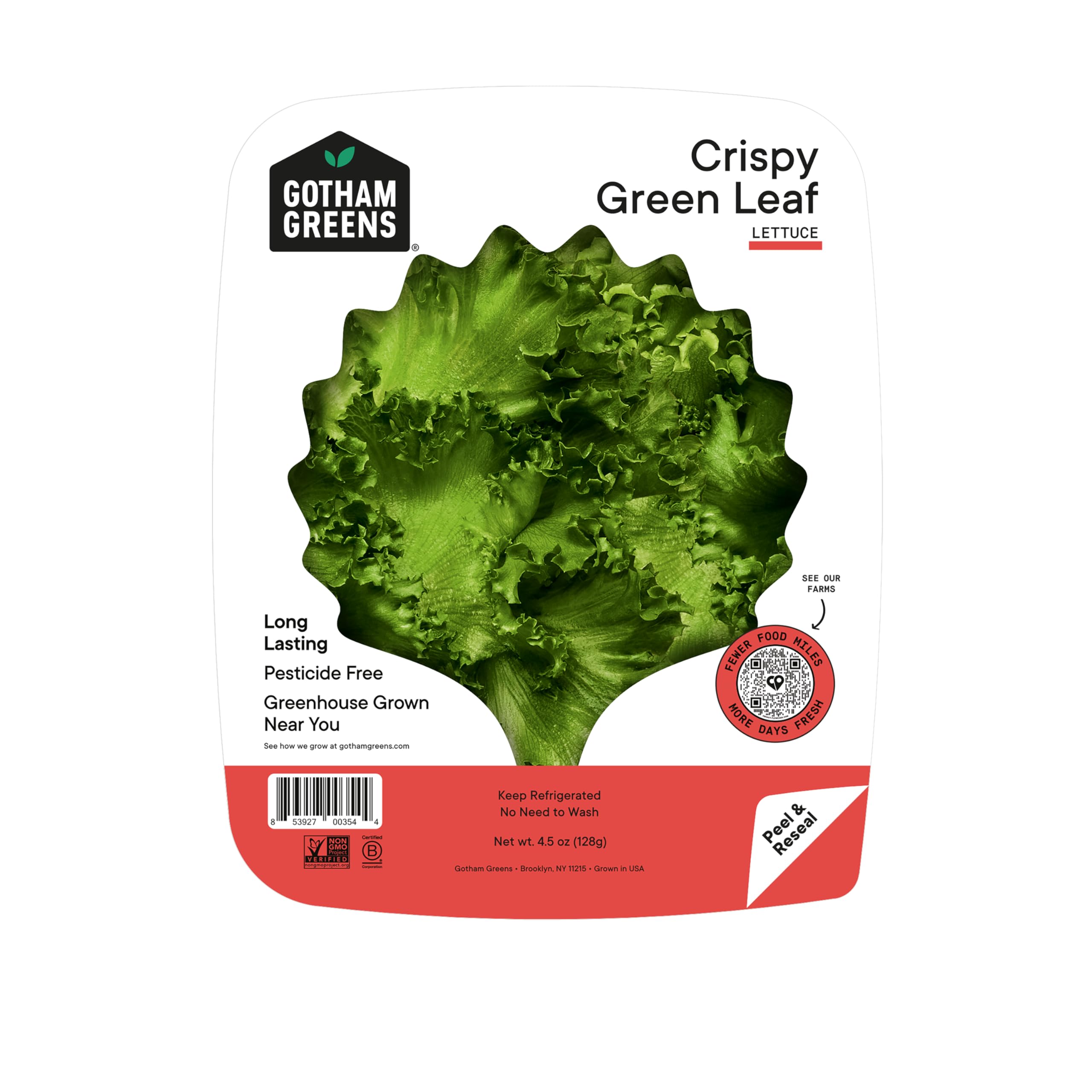 Salad Clam Green Leaf Crispy Conventional, 4.5 Ounce