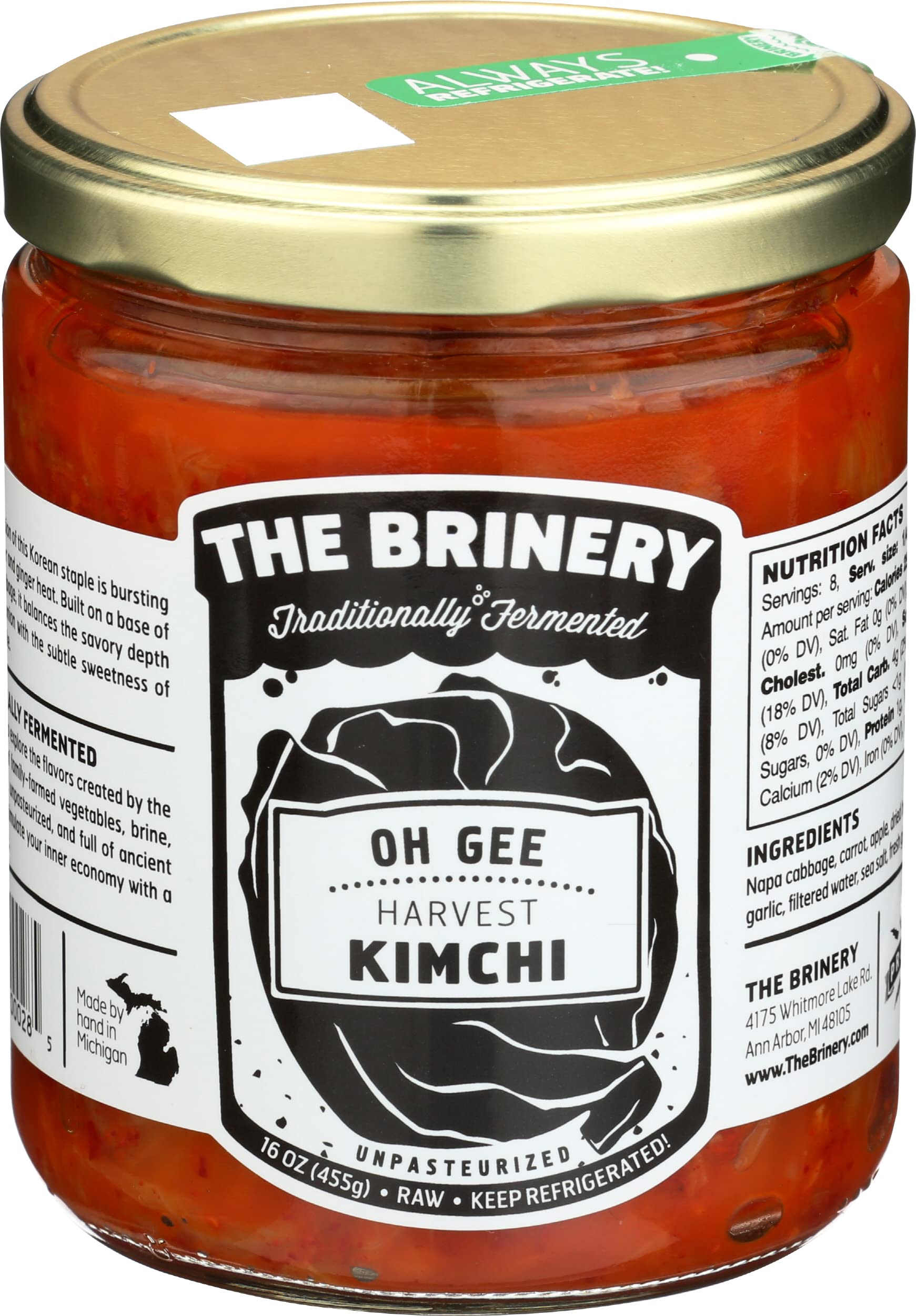 The Brinery, Kimchi Oh Gee, 16 Ounce