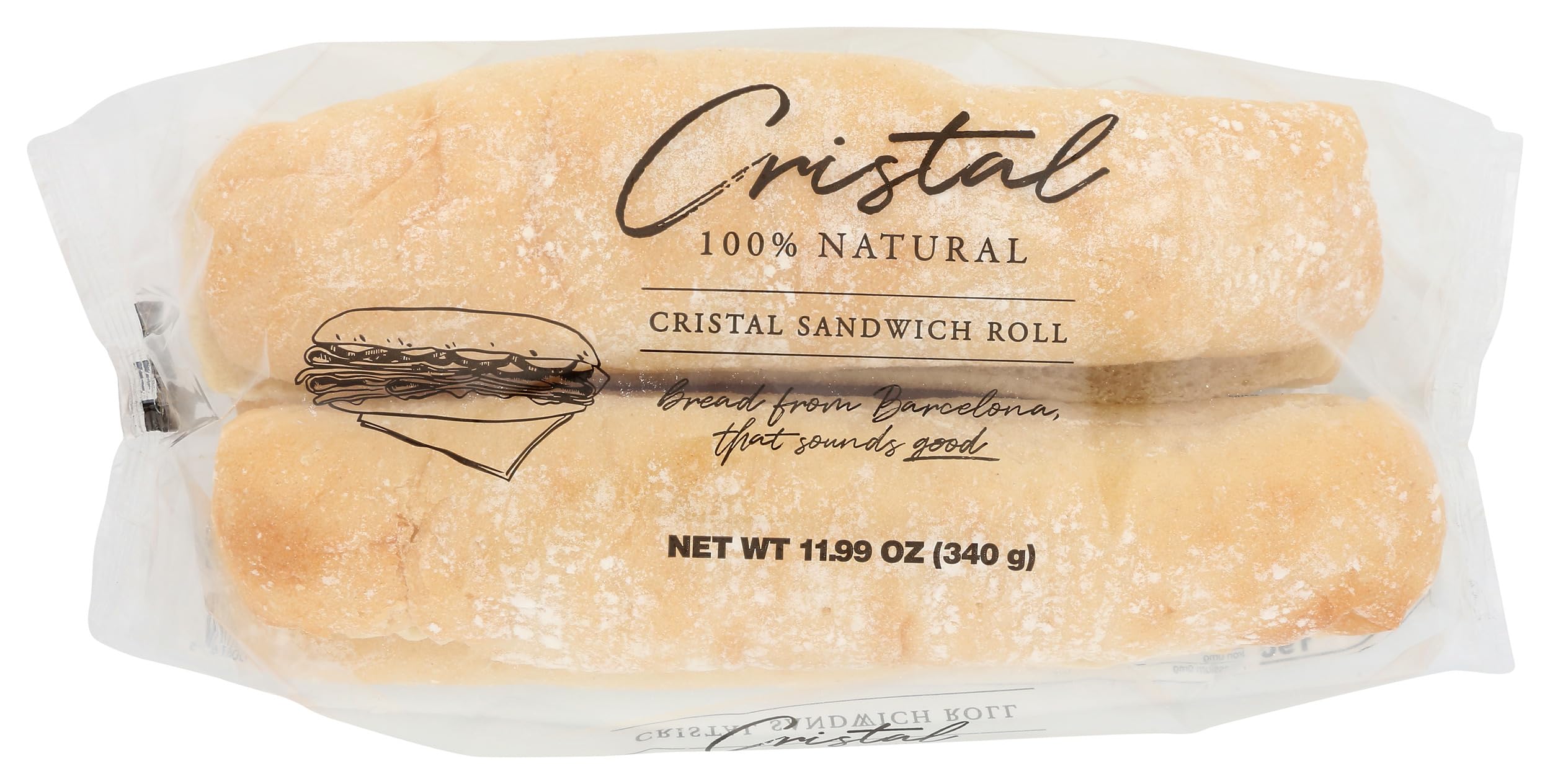 Roll Sandwich Cristal 4 Count, 11.99 Ounce