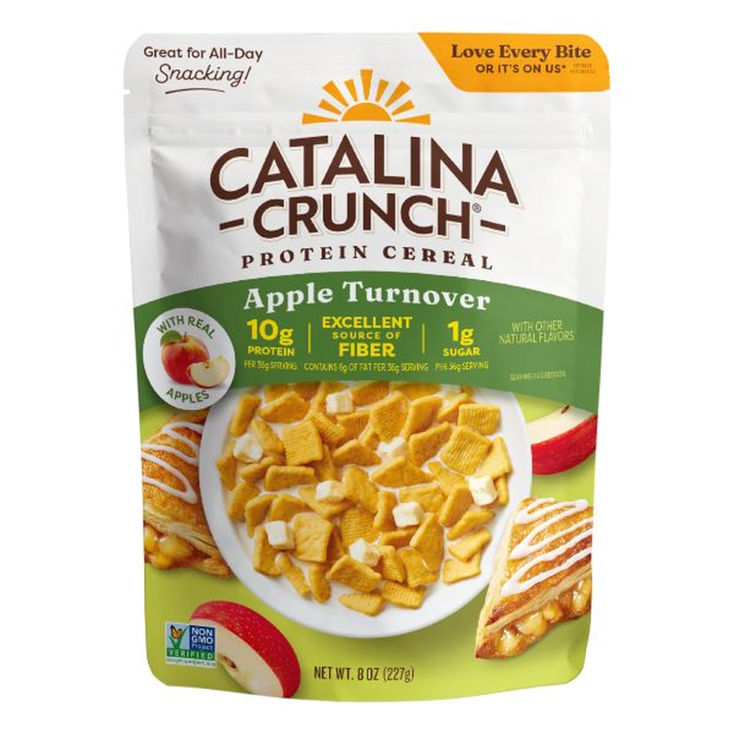 Catalina Crunch Protein Cereal, Apple Turnover, 8 oz Bag (Pack of 1) | Sugar Free, 10g of Protein, Gluten Free, Excellent Source of Fiber, Breakfast Cereal, Packaging May Vary