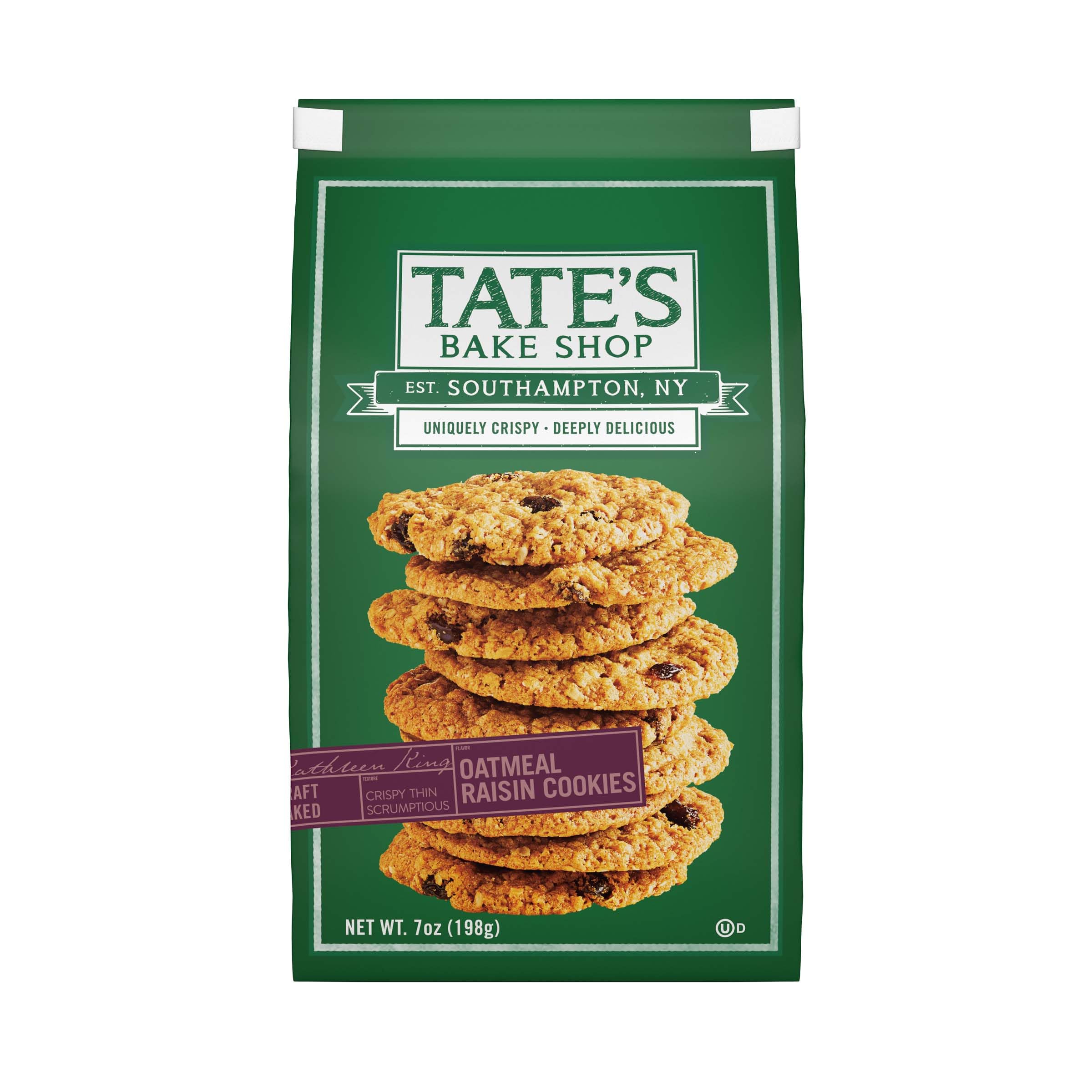 Tates Bake Shop Oatmeal Raisin Cookies, 7 OZ