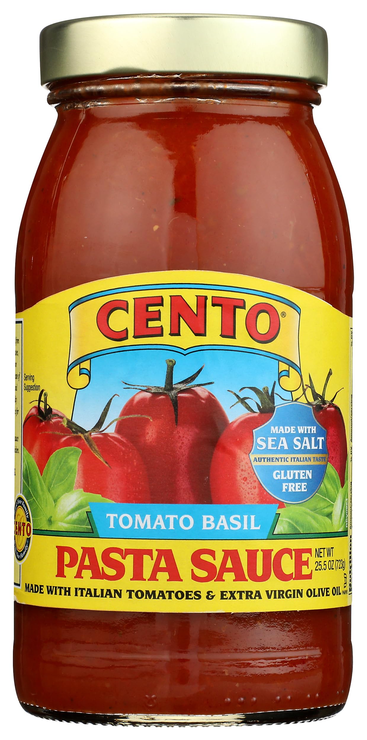 Cento Foods Tomato Basil Pasta Sauce, 25.5 OZ