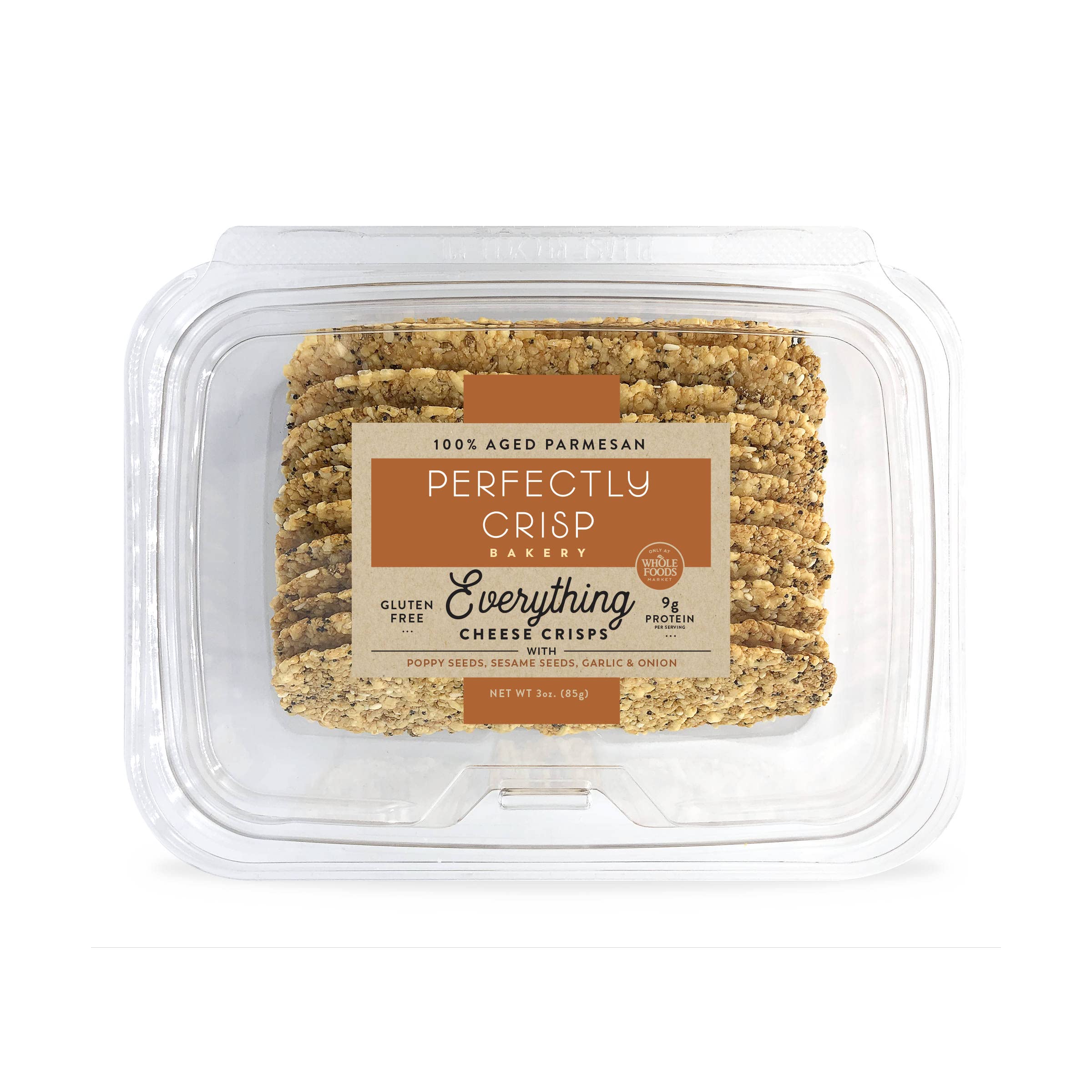Perfectly Crisp, Everything Parmesan Crisps, 3 Ounce