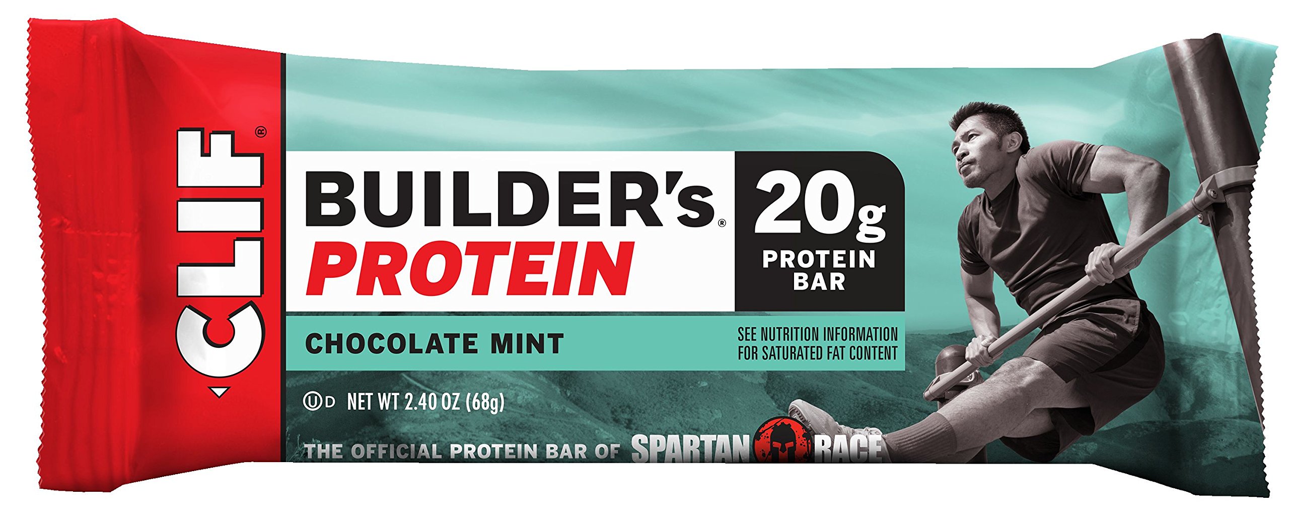 CLIF BUILDER'S, Protein Bar, Chocolate Mint, 1 Count