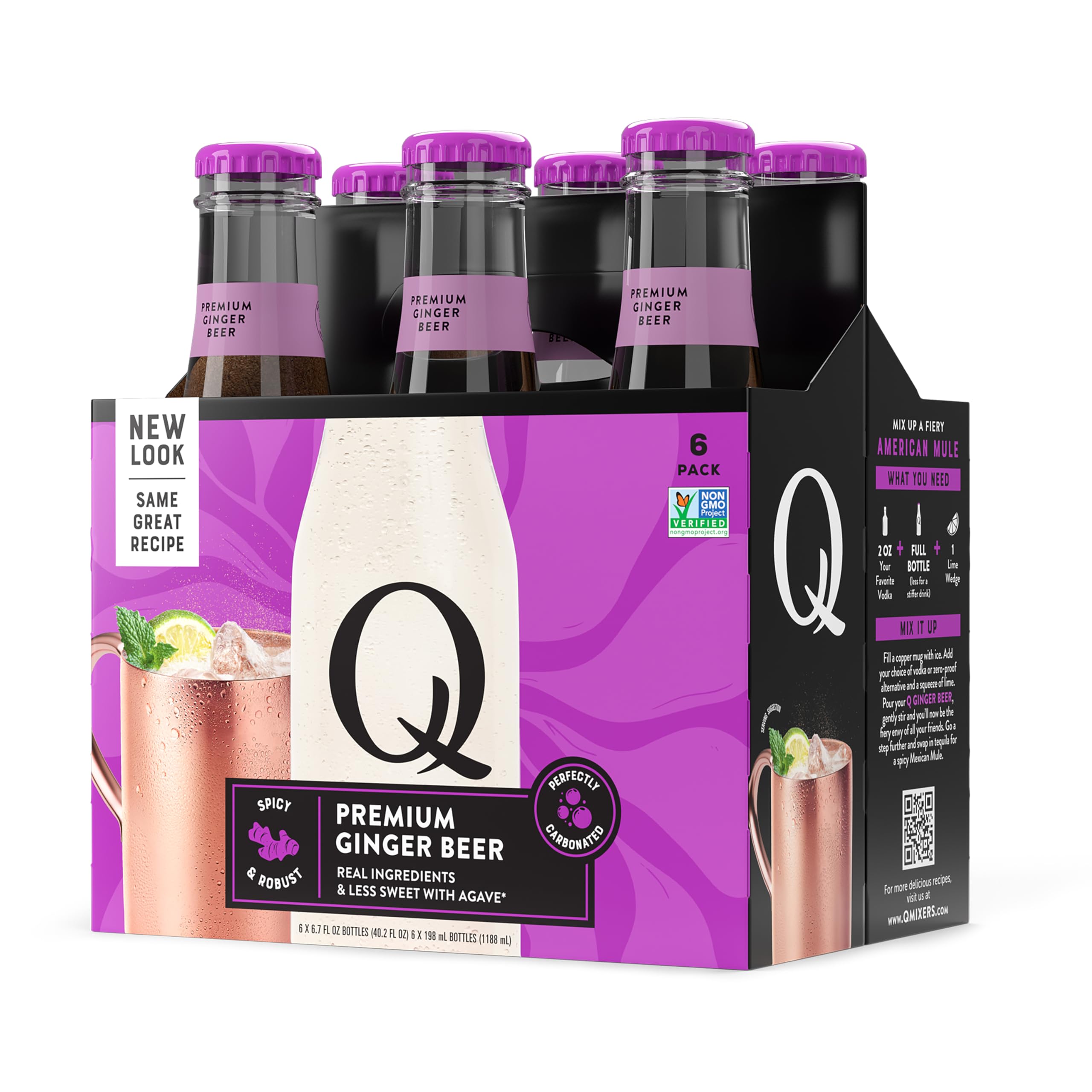 Q Drinks Ginger Beer 6pk, 6.7 FZ