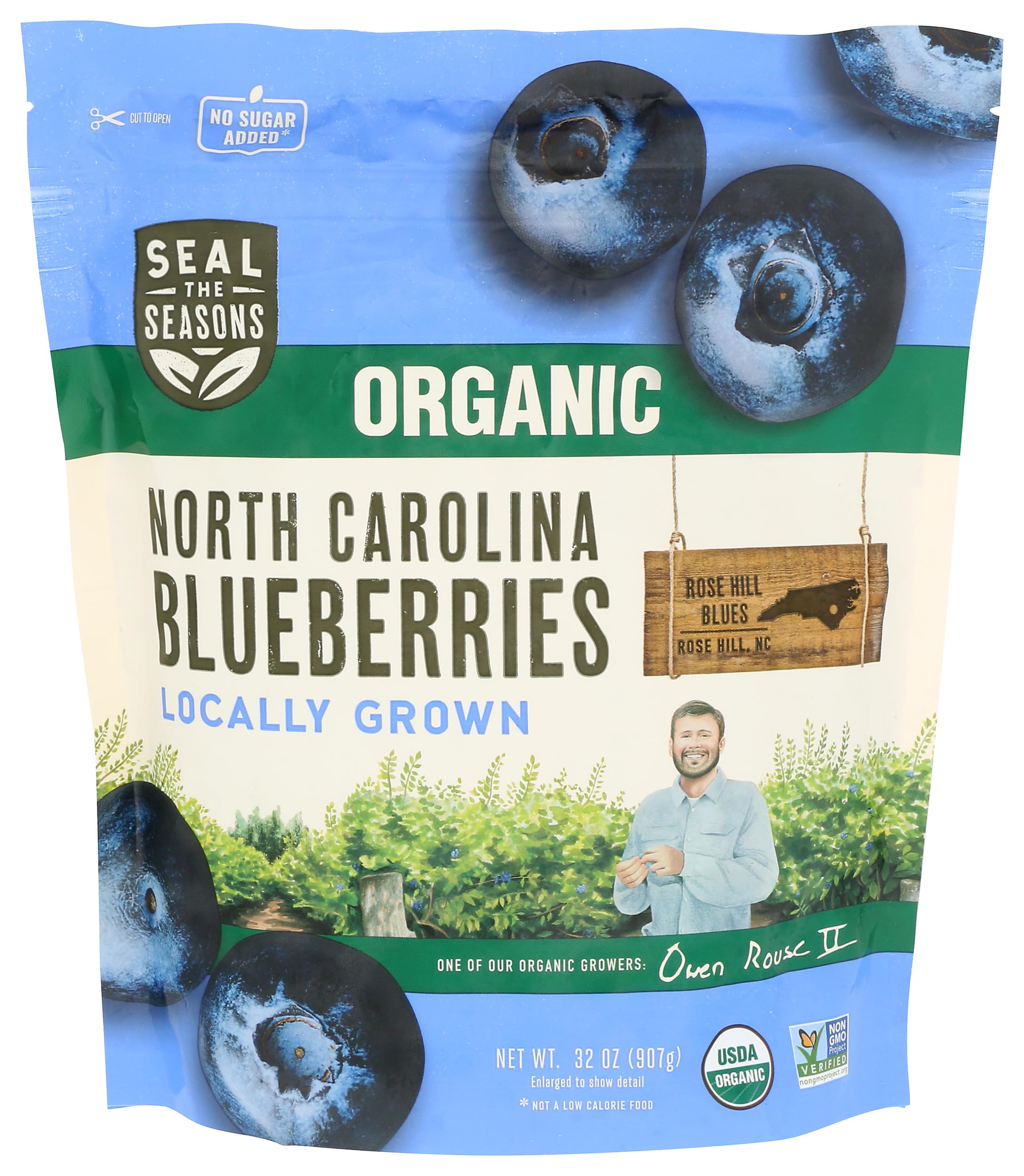Seal the Seasons Organic North Carolina Blueberries, 32 OZ