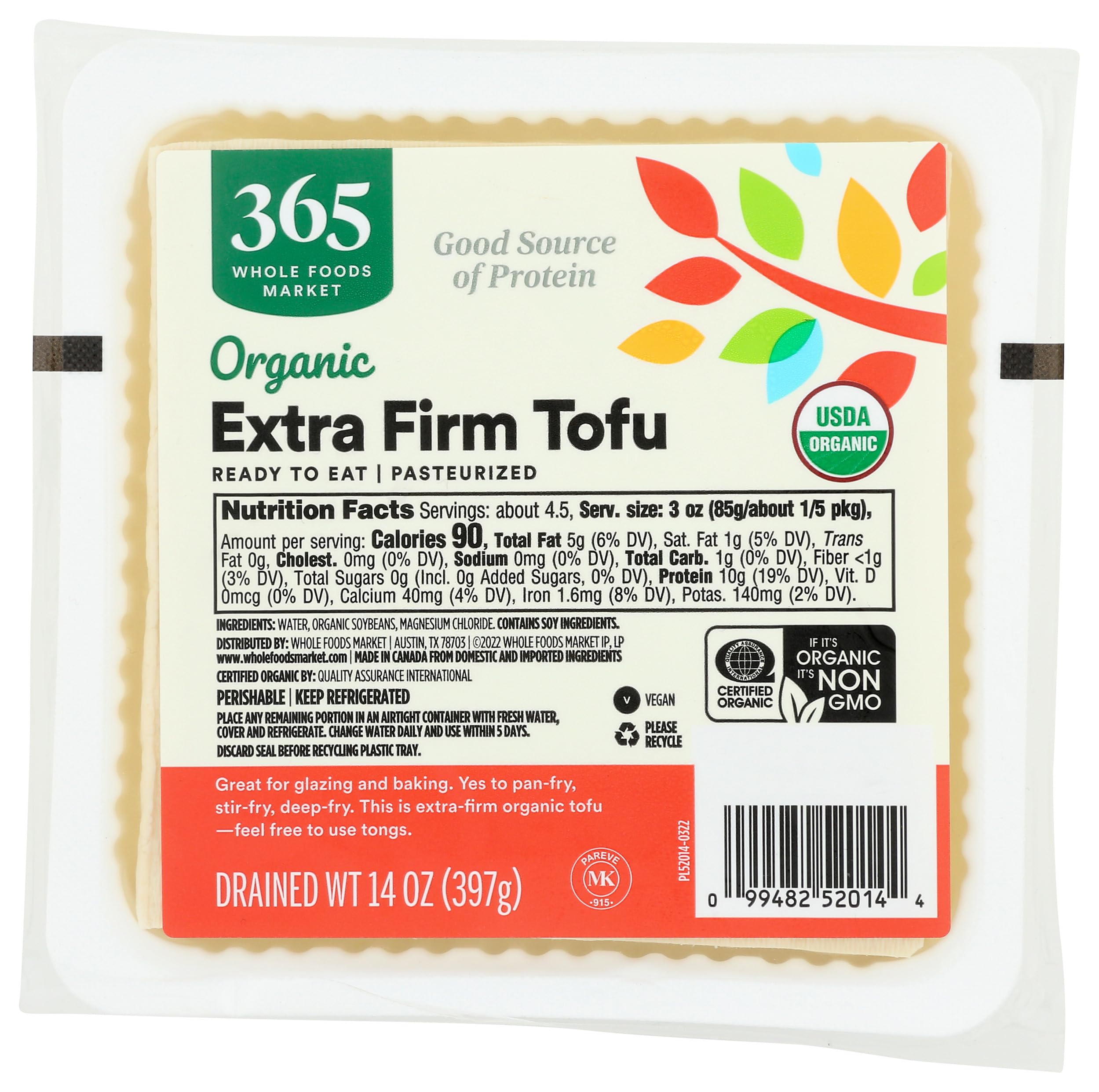 365 By Whole Foods Market, Organic Extra Firm Tofu, 14 Ounce