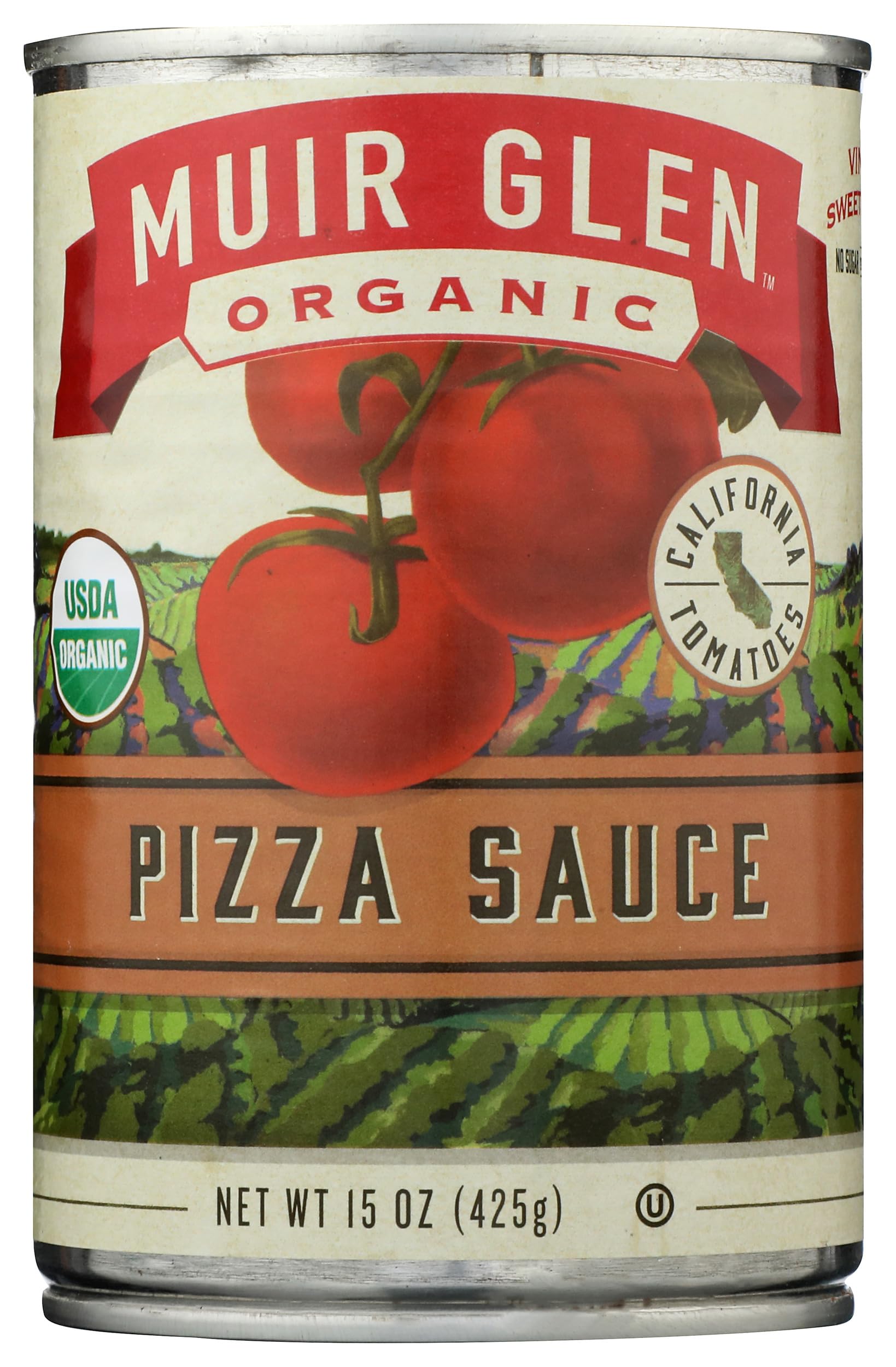 Muir Glen Organic Pizza Sauce, 15 oz. | Canned Sauce, Seasoned with Oregano, Basil, Garlic & Olive Oil, USDA Organic, Non-GMO Project Verified, Gluten Free
