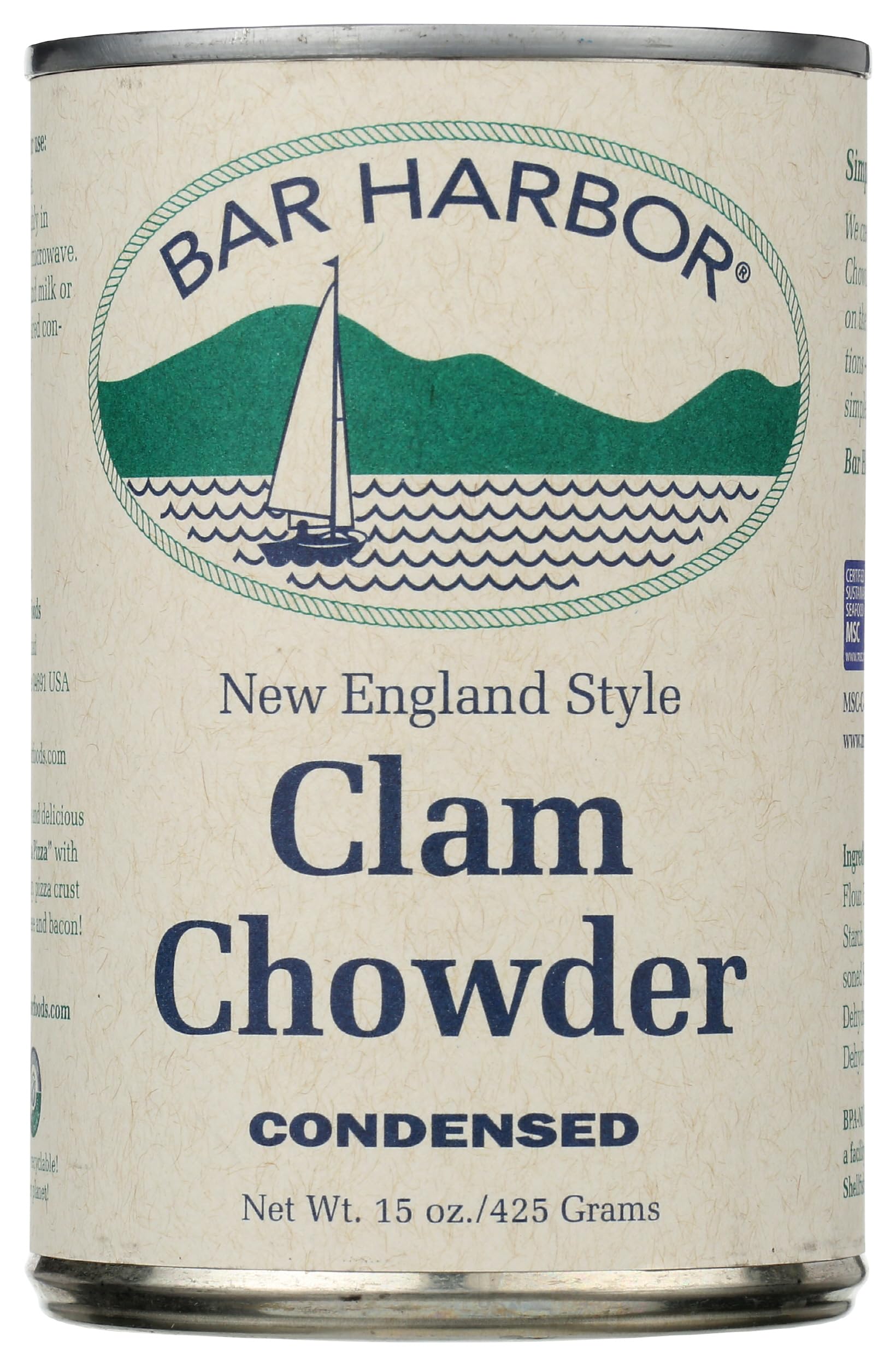Bar Harbor New England Style Clam Chowder, Condensed, 14.5 oz – Classic Creamy Chowder