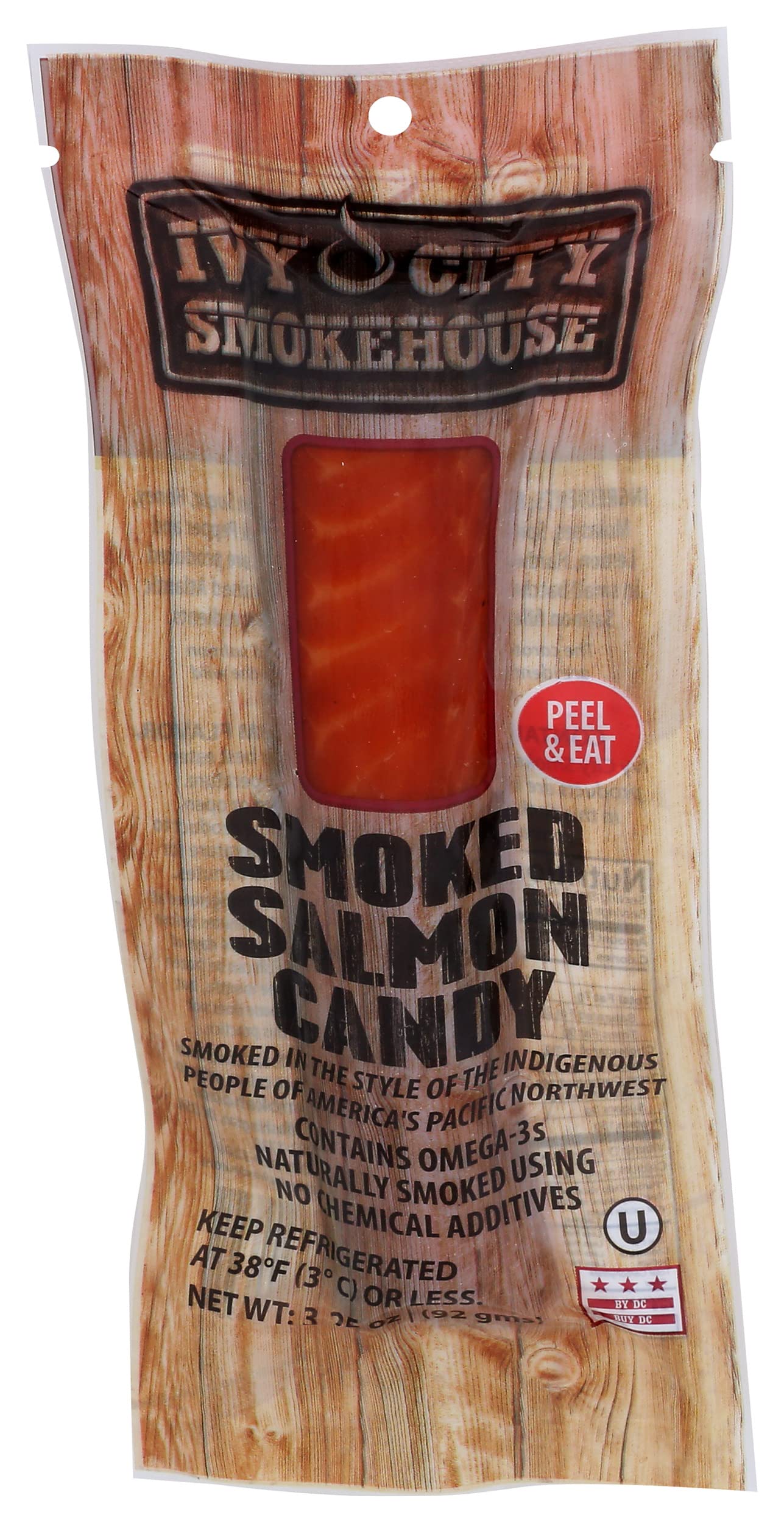 Salmon Atlantic Smoked Farm Raised Candy Previously Frozen, 3.25 Ounce