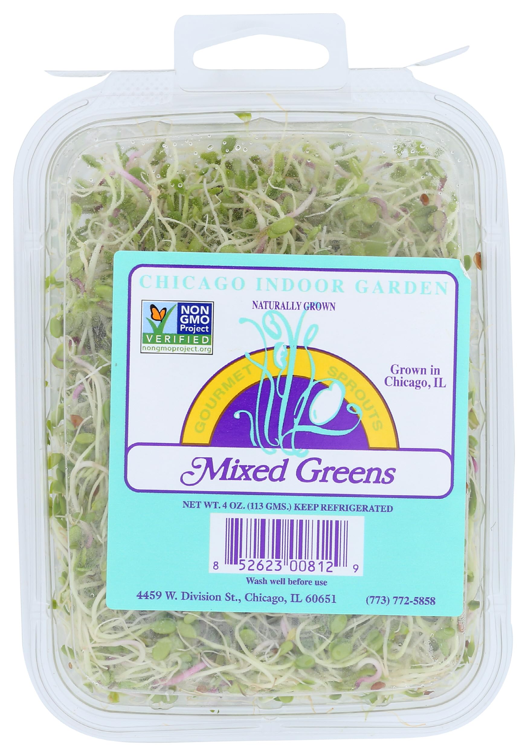 Chicago Indoor Gardens Mixed Greens, 4 OZ