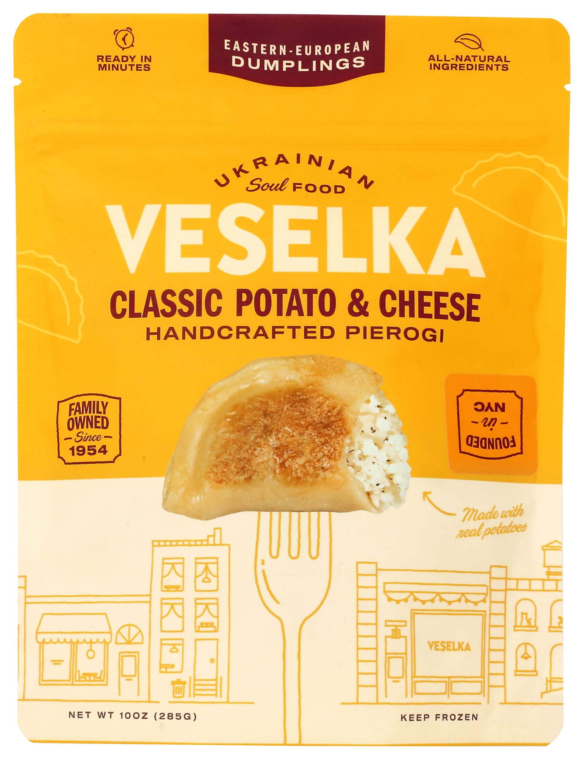 Veselka Classic Pierogi Potato & Cheese, 10 OZ