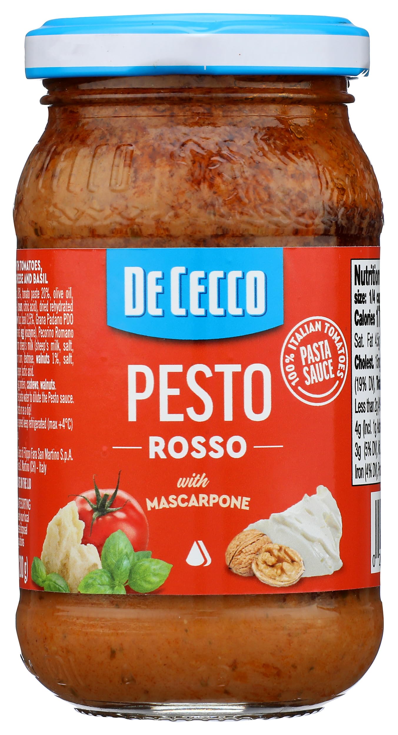 De Cecco Pasta Red Pesto Pasta Sauce with Mascarpone, 7 OZ