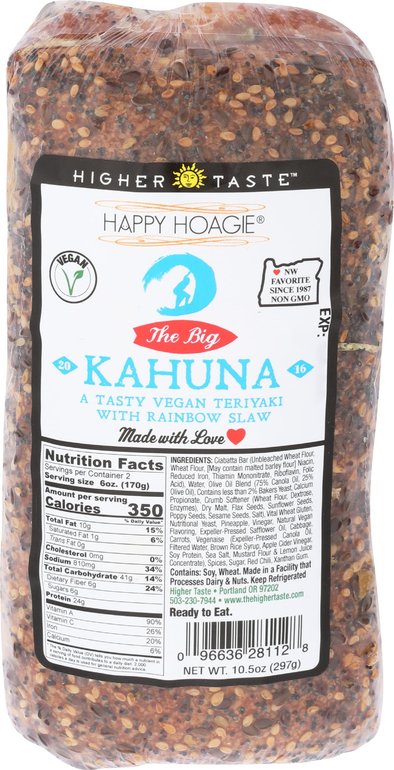 Higher Taste, The Big Kahuna Happy Hoagie, 13 Ounce