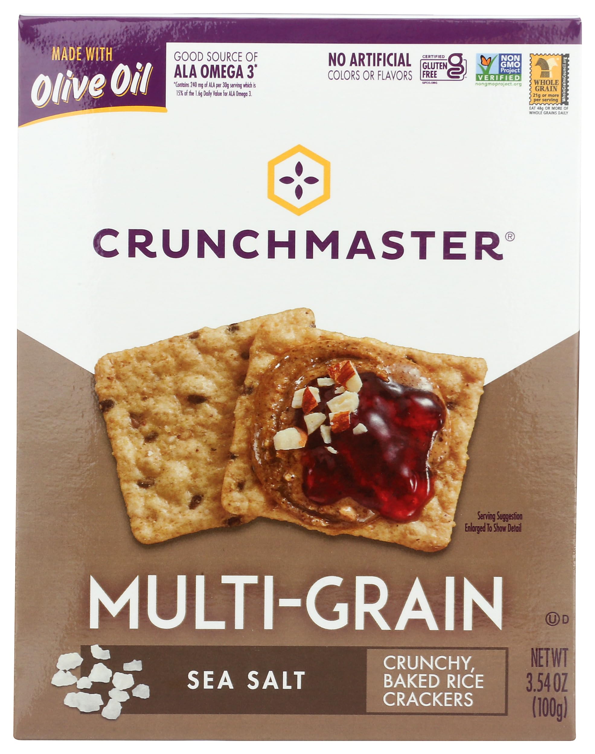 Crackers Multi Grain Sea Salt, 3.54 Ounce