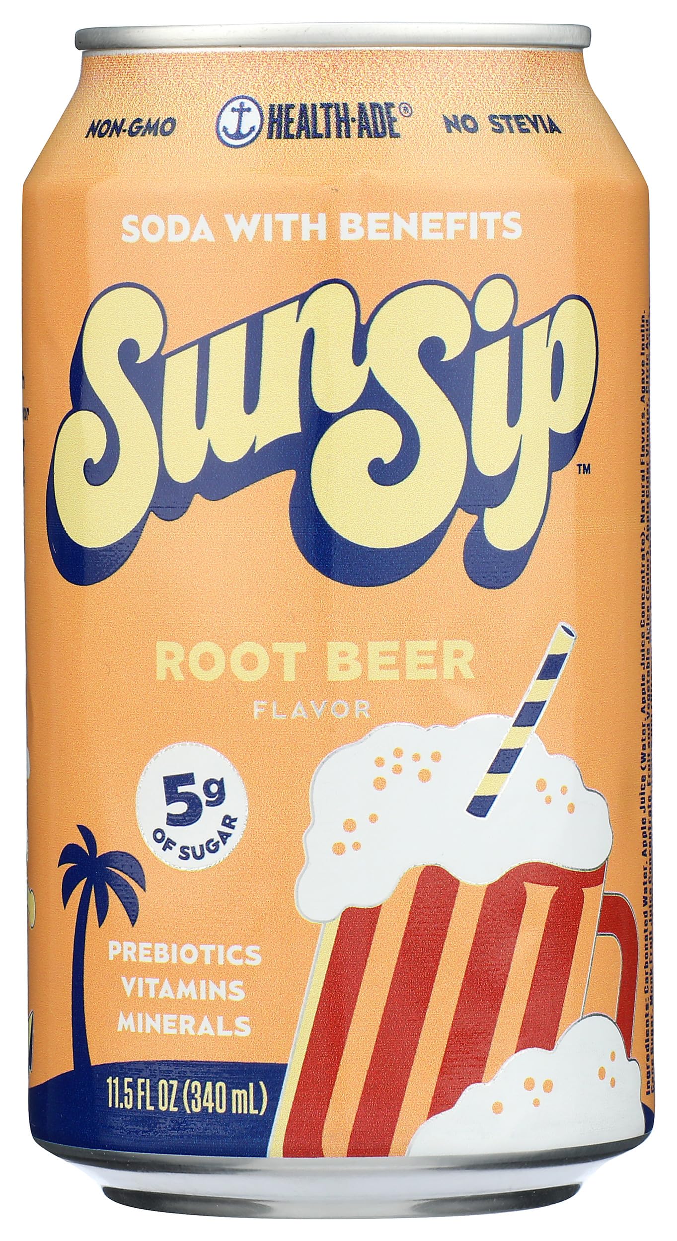 Health Ade, Soda Sunsip Root Beer, 11.5 Fl Oz