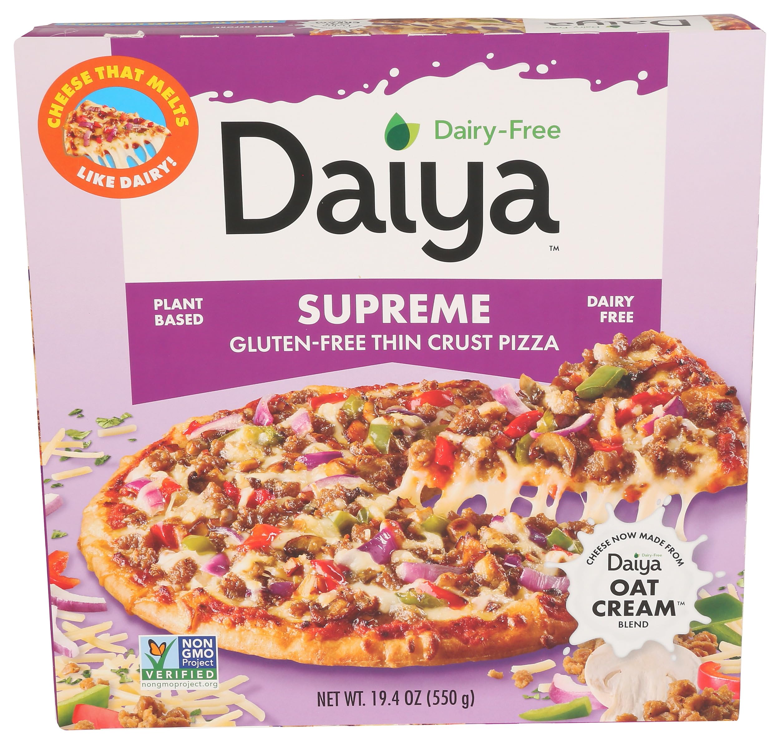 Frozen, Dairy Free Supreme Gluten Free Vegan Pizza, 19.4 Ounce