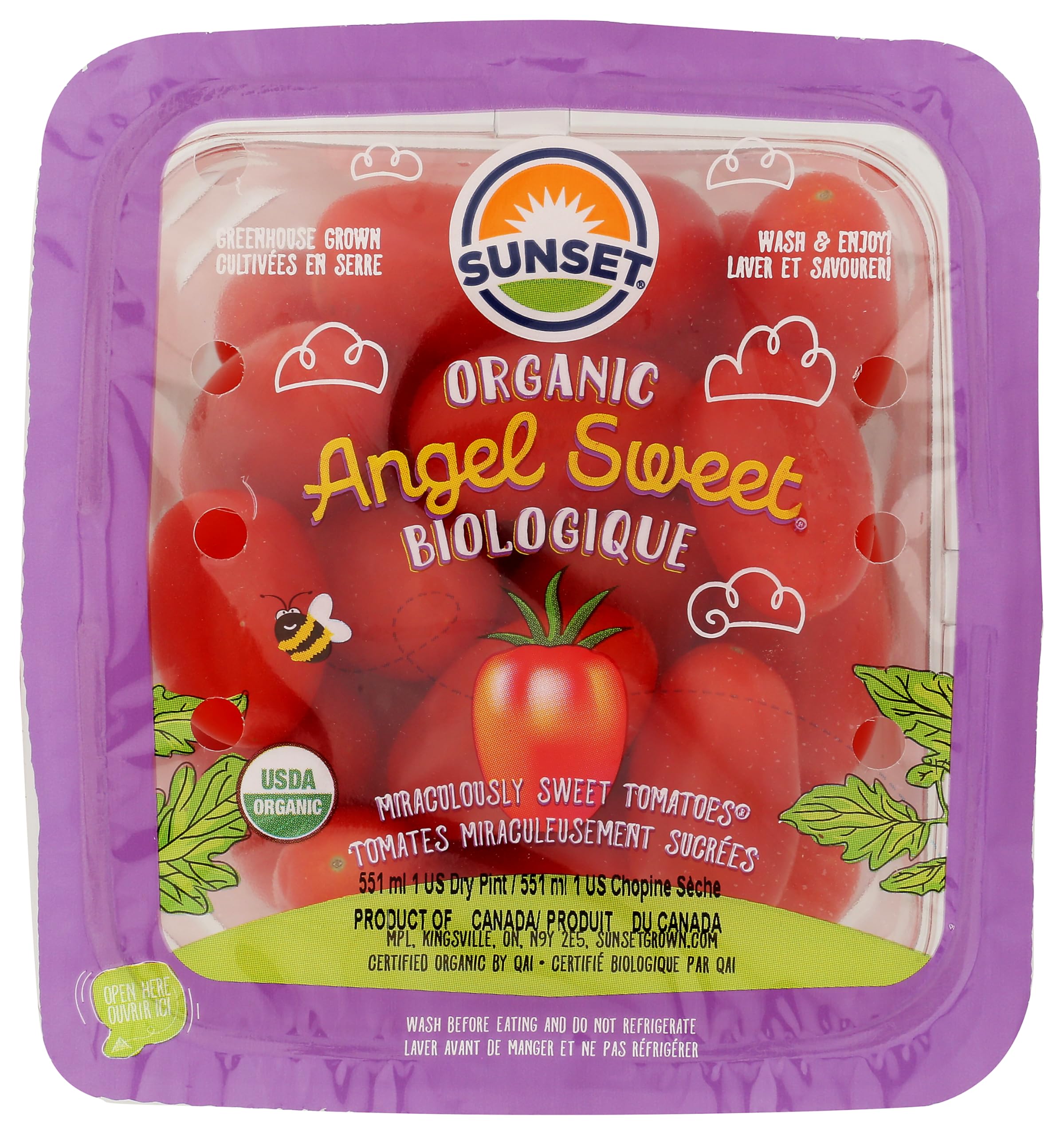 SUNSET Angel Sweet Grape Tomatoes, 1 pint