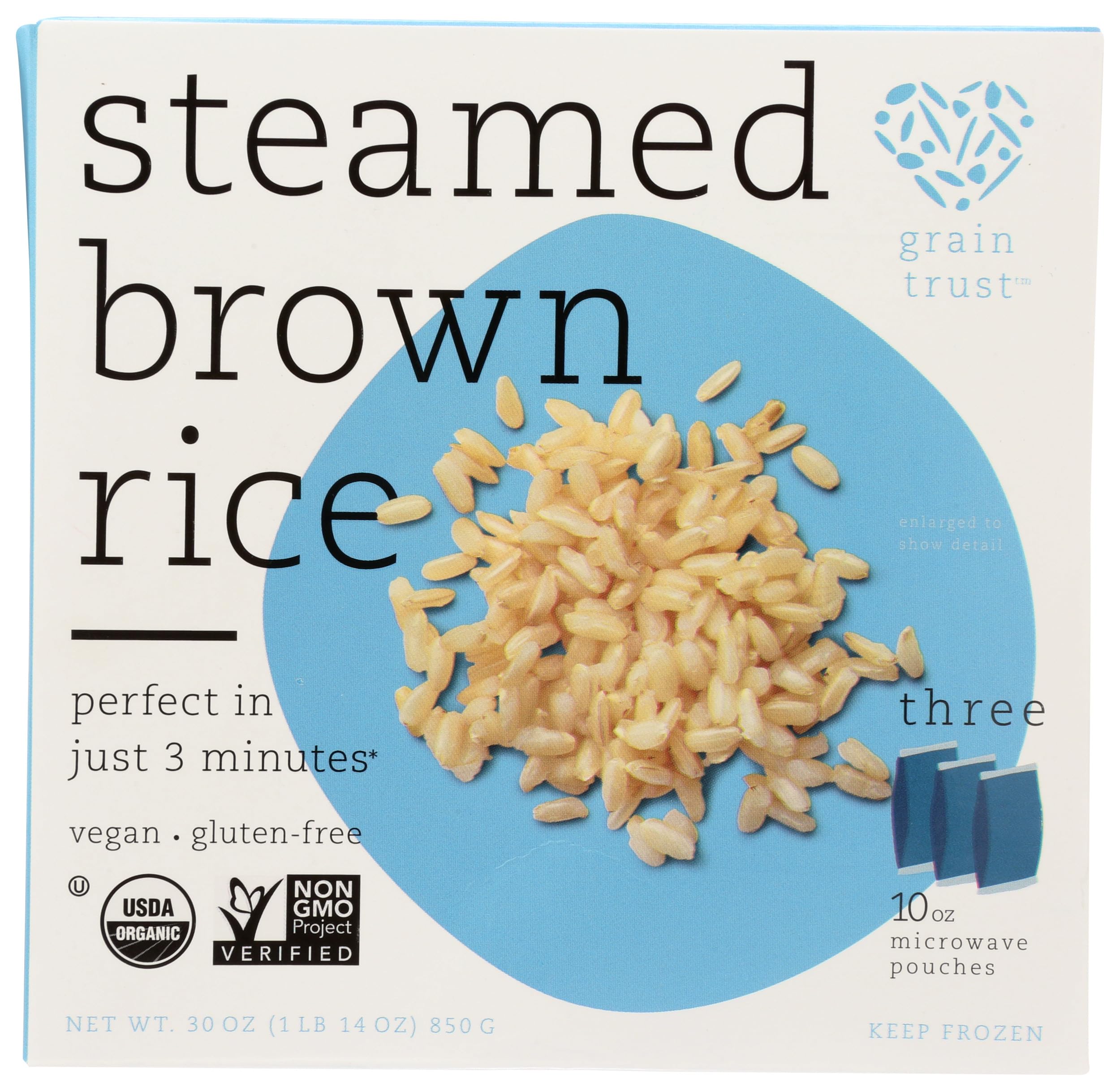 Frozen, Rice Brown Steamed Organic, 30 Ounce