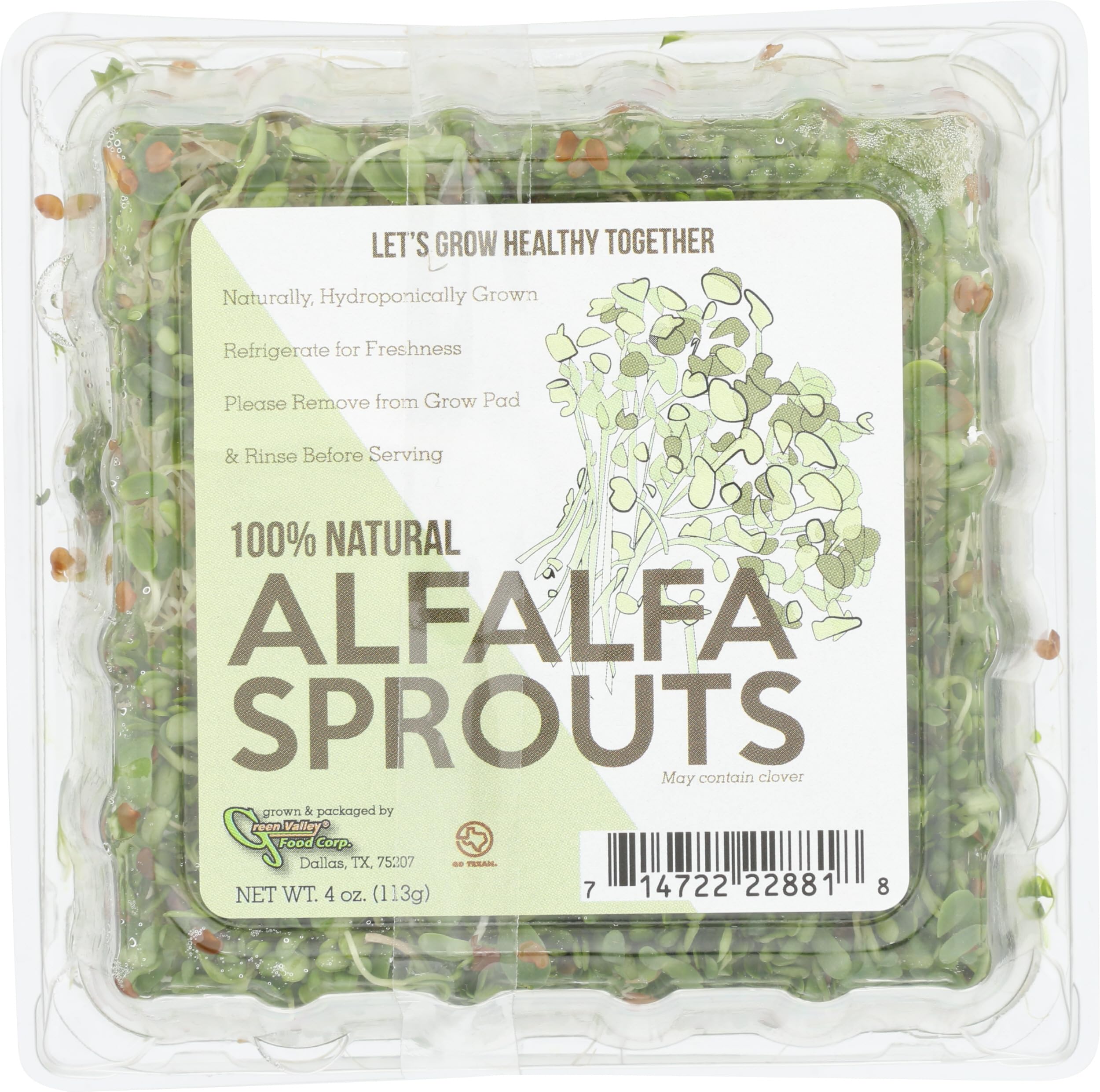 Green Valley Food Corp. Alfalfa Sprouts, 1 EA